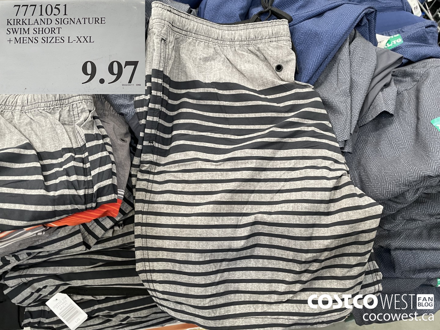 7771051 KIRKLAND SIGNATURE MENS SWIM SHORT MENS SIZES S-XXL $9.97