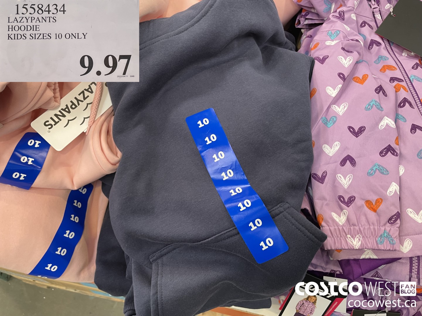 1558434 LAZYPANTS HOODIE KIDS SIZES 6-12  $9.97