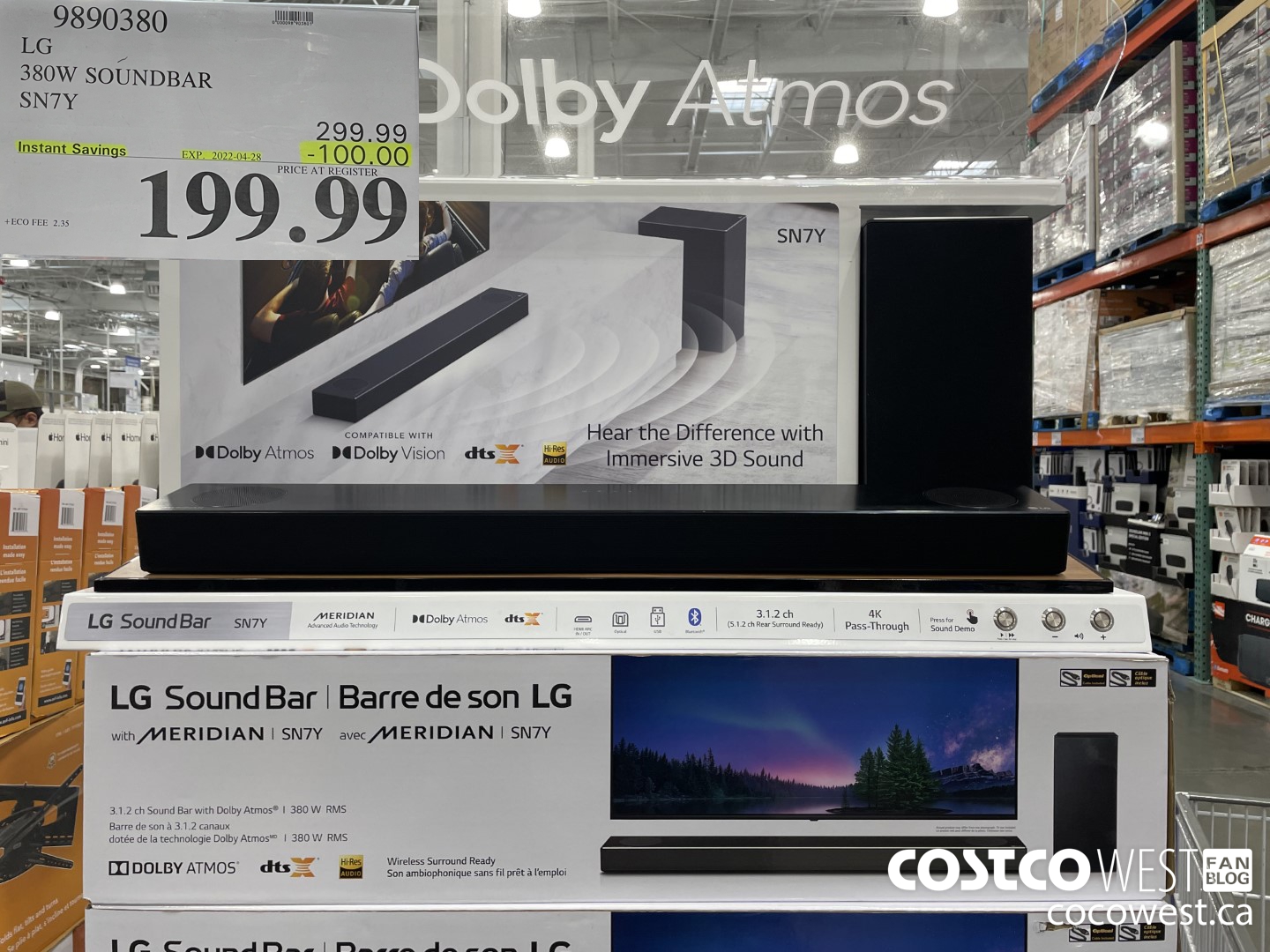 9890380 LG 380W SOUNDBAR SN7Y ($100.00 INSTANT SAVINGS EXPIRES ON 2022-04-28) $199.99