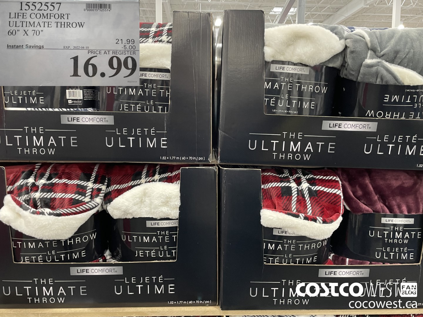 1552557 LIFE COMFORT ULTIMATE THROW 60