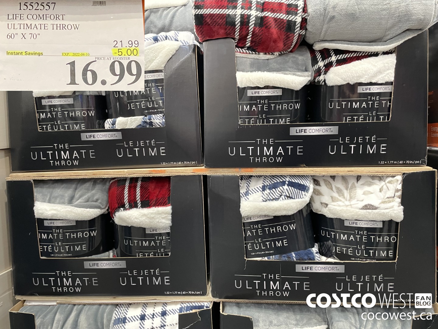 1552557 LIFE COMFORT ULTIMATE THROW 60