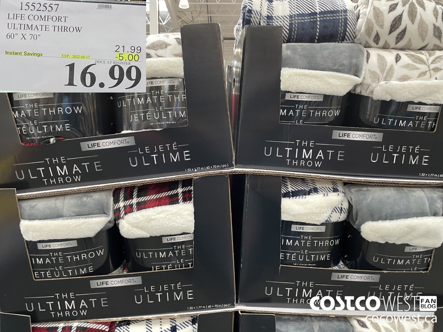 1552557 LIFE COMFORT ULTIMATE THROW 60