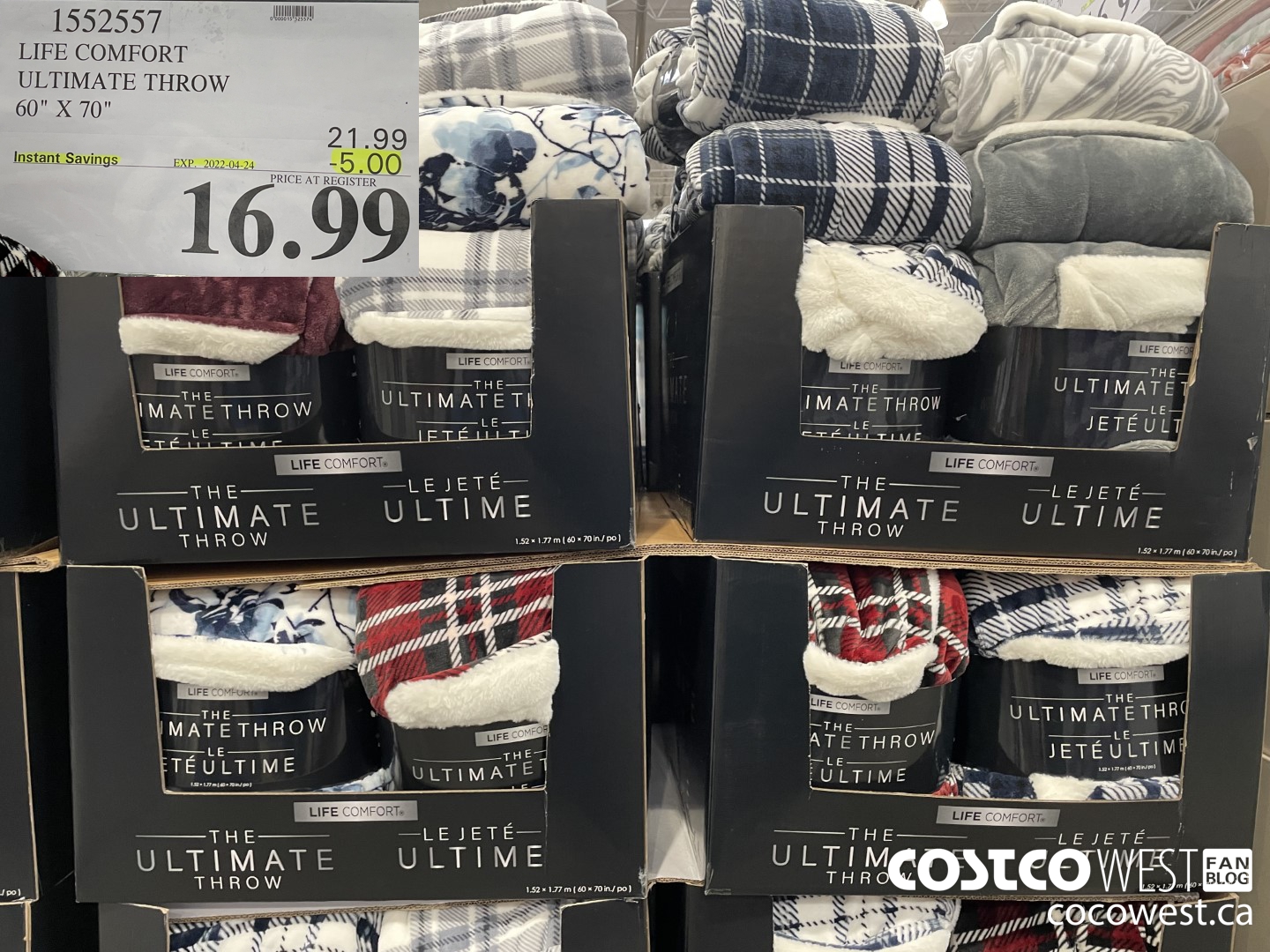 1552557 LIFE COMFORT ULTIMATE THROW 60