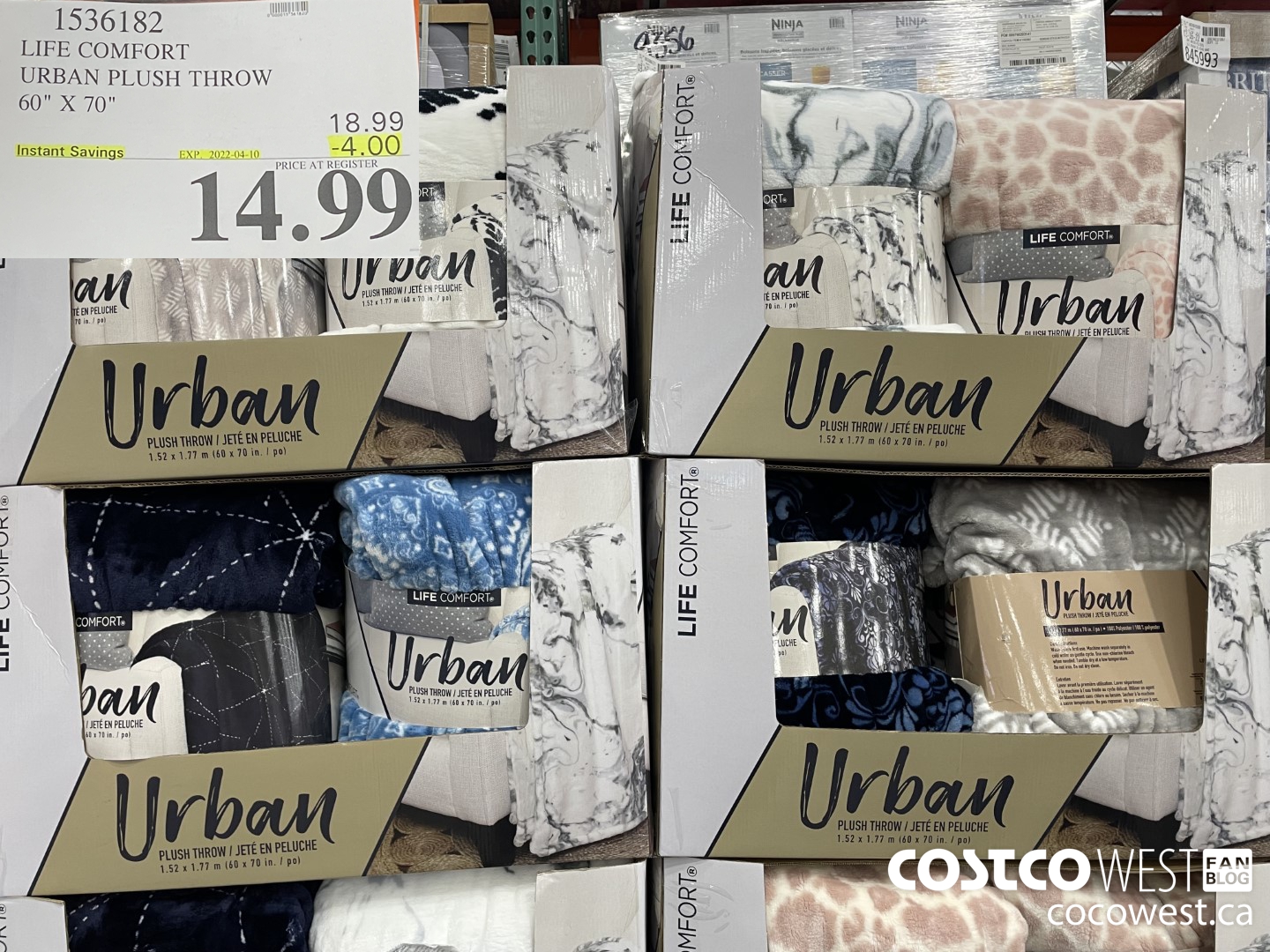 1536182 LIFE COMFORT URBAN PLUSH THROW 60