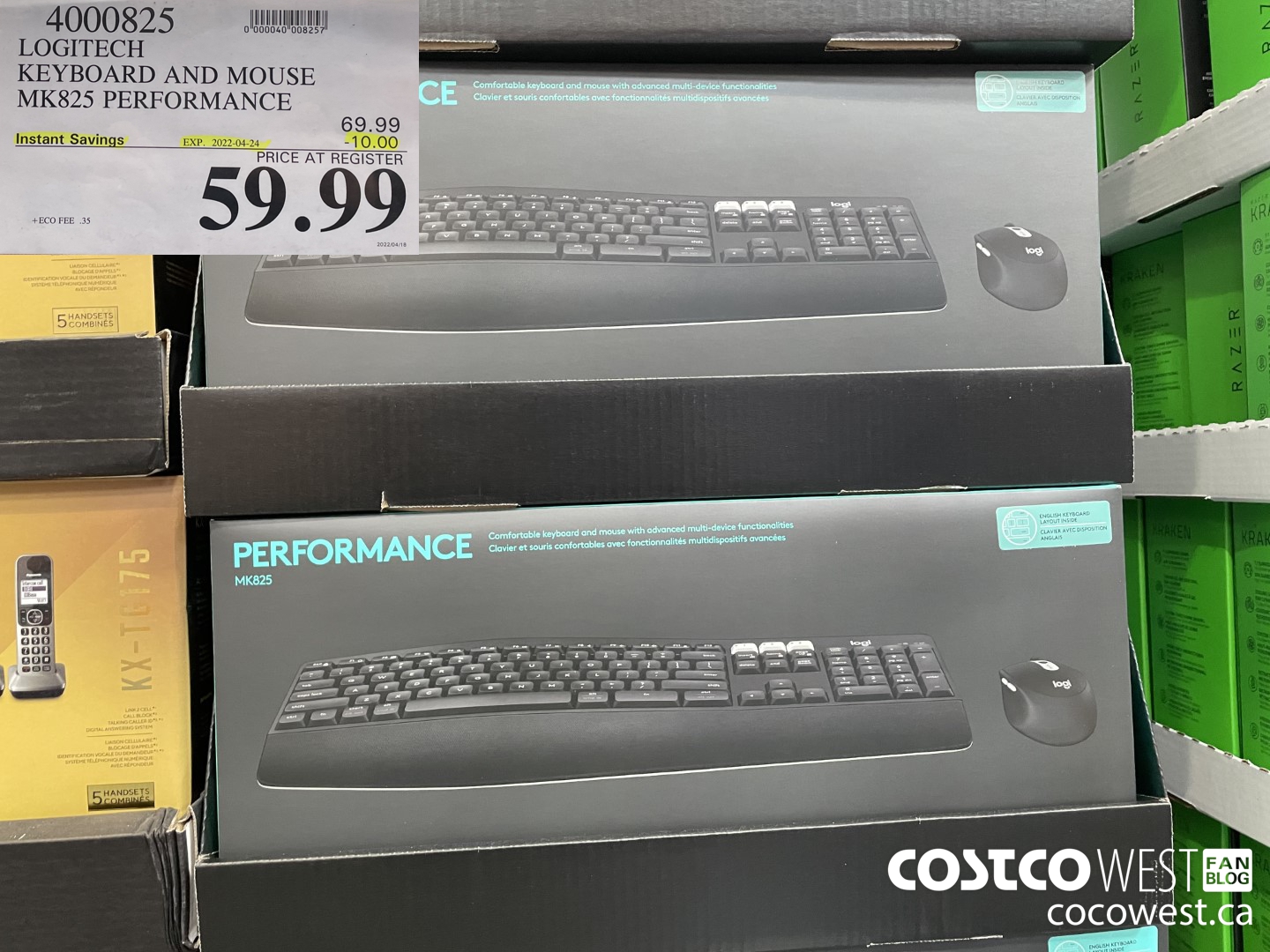 4000825 LOGITECH KEYBOARD AND MOUSE MK825 PERFORMANCE ($10.00 INSTANT SAVINGS EXPIRES ON 2022-04-24) $59.99