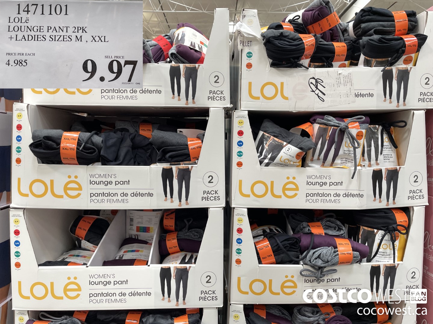 1471101 LOLé LOUNGE PANT 2PK LADIES SIZES S-XXL  $9.97