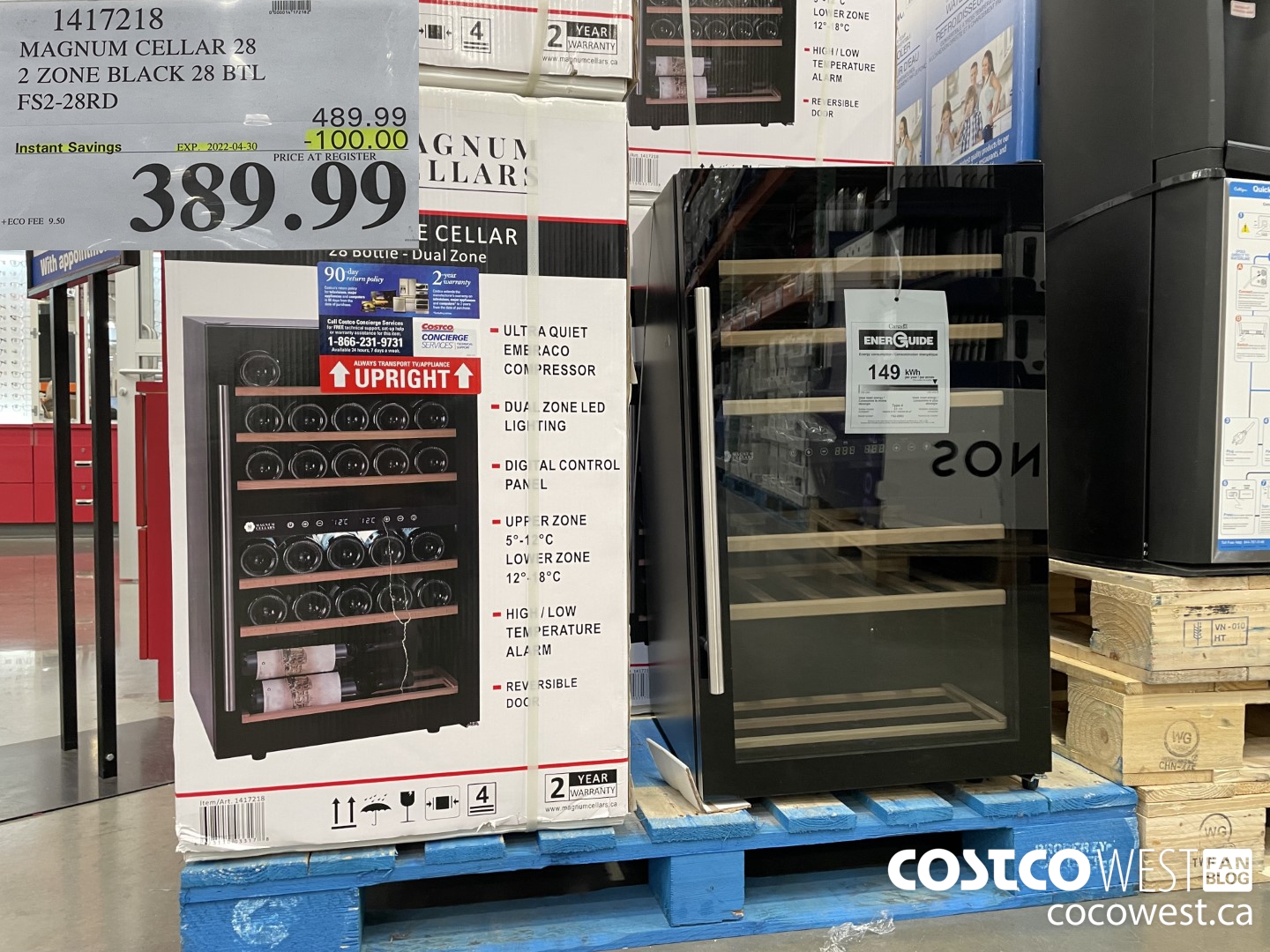 1417218 MAGNUM CELLAR 28 2 ZONE BLACK 28 BTL FS2-28RD  ($100.00 INSTANT SAVINGS EXPIRES ON 2022-04-30) $389.99