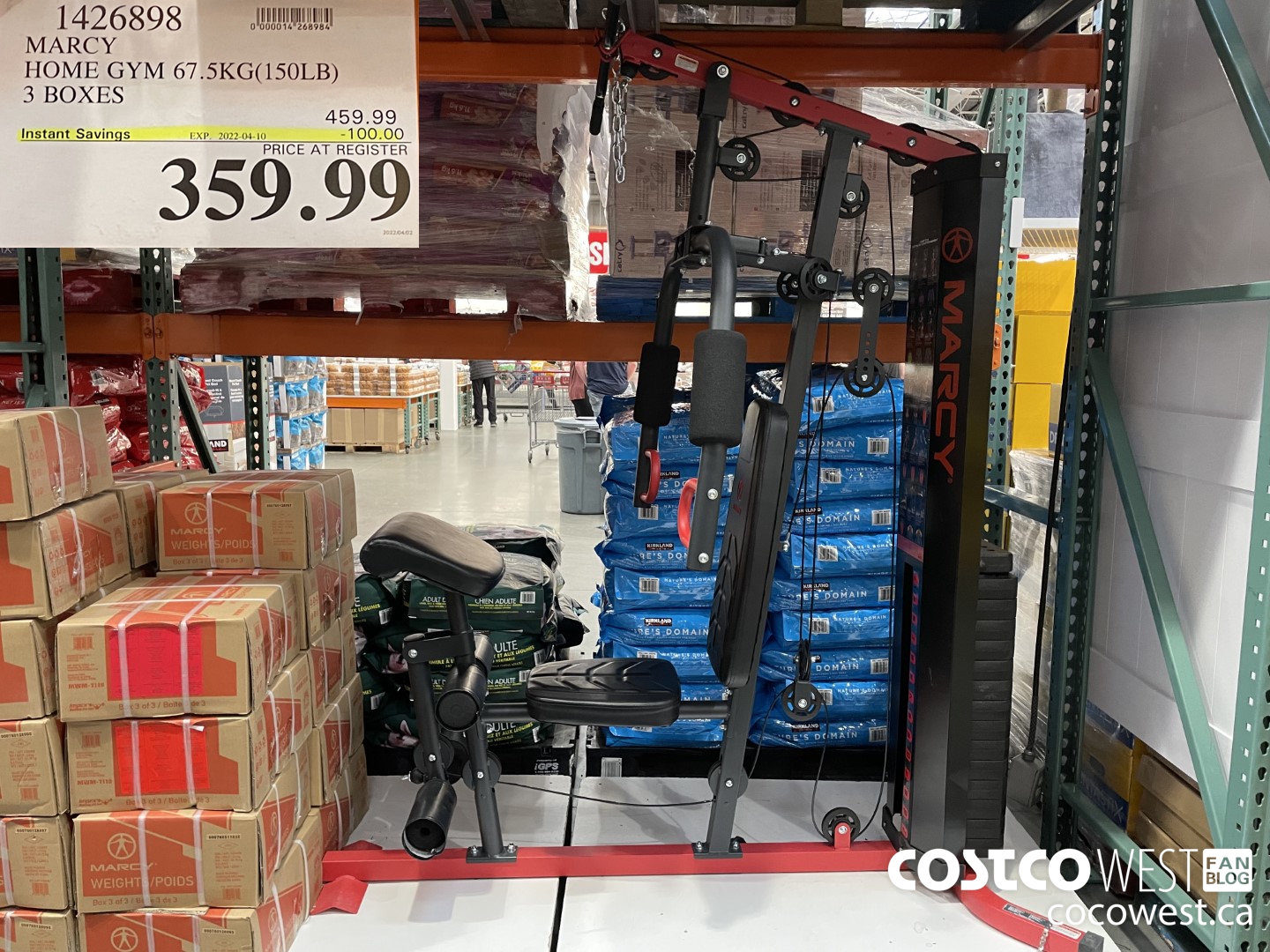 1426898 MARCH HOME GYM 67.5KG(150LB) 3 BOXES ($100.00 INSTANT SAVINGS EXPIRES ON 2022-04-10) $359.99