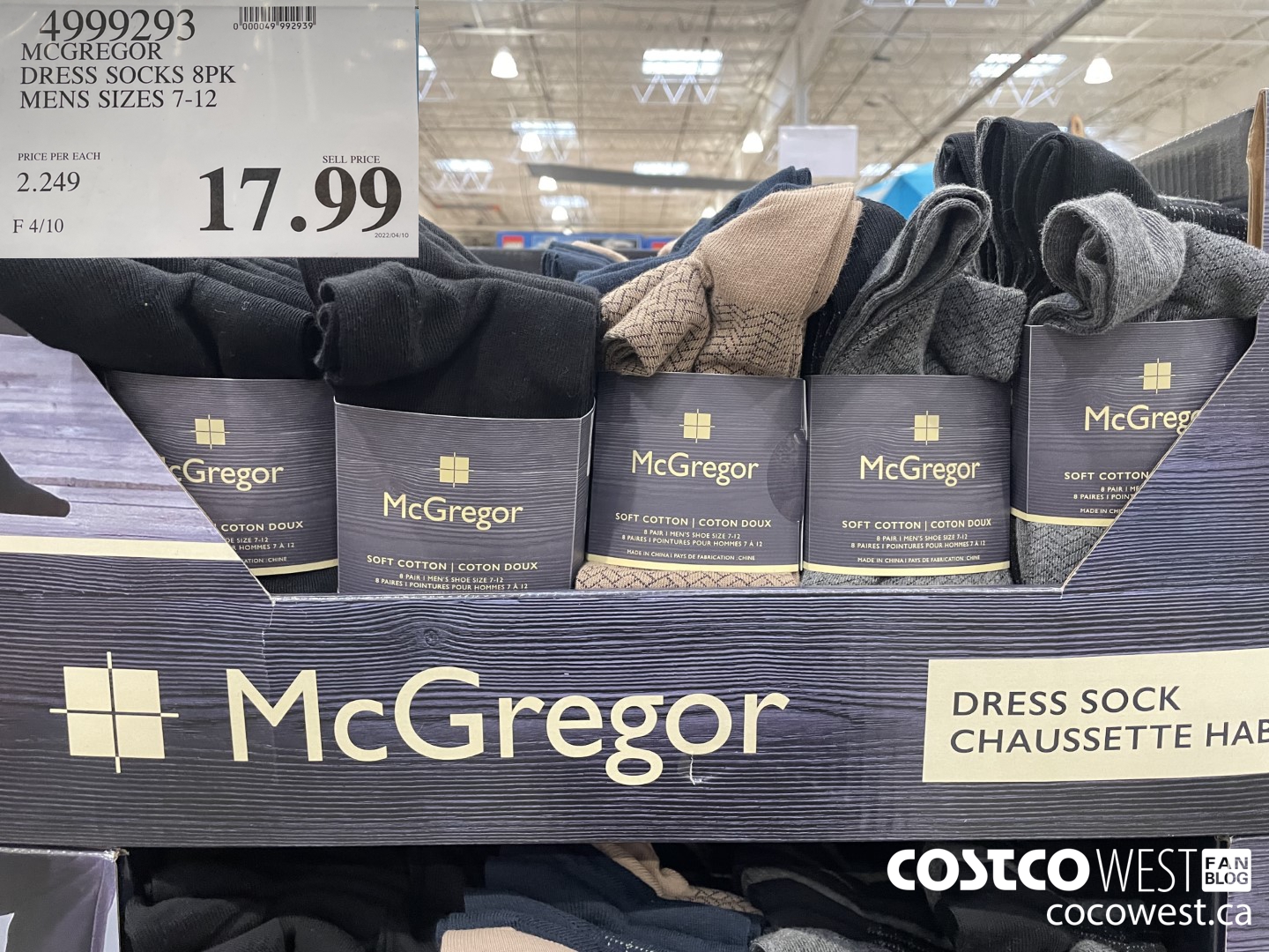 4999293 MCGREGOR DRESS SOCKS 8PK MENS SIZES 7-12 $17.99