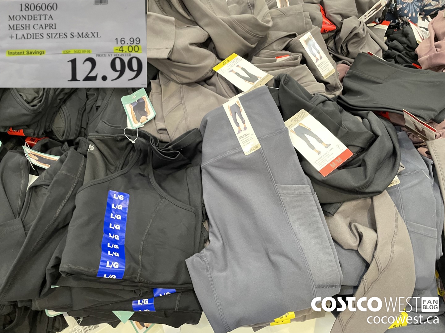 1806060 MONDETTA MESH CAPRI LADIES SIZES S-M&XL ($4.00 INSTANT SAVINGS EXPIRES ON 2022-05-01) $12.99