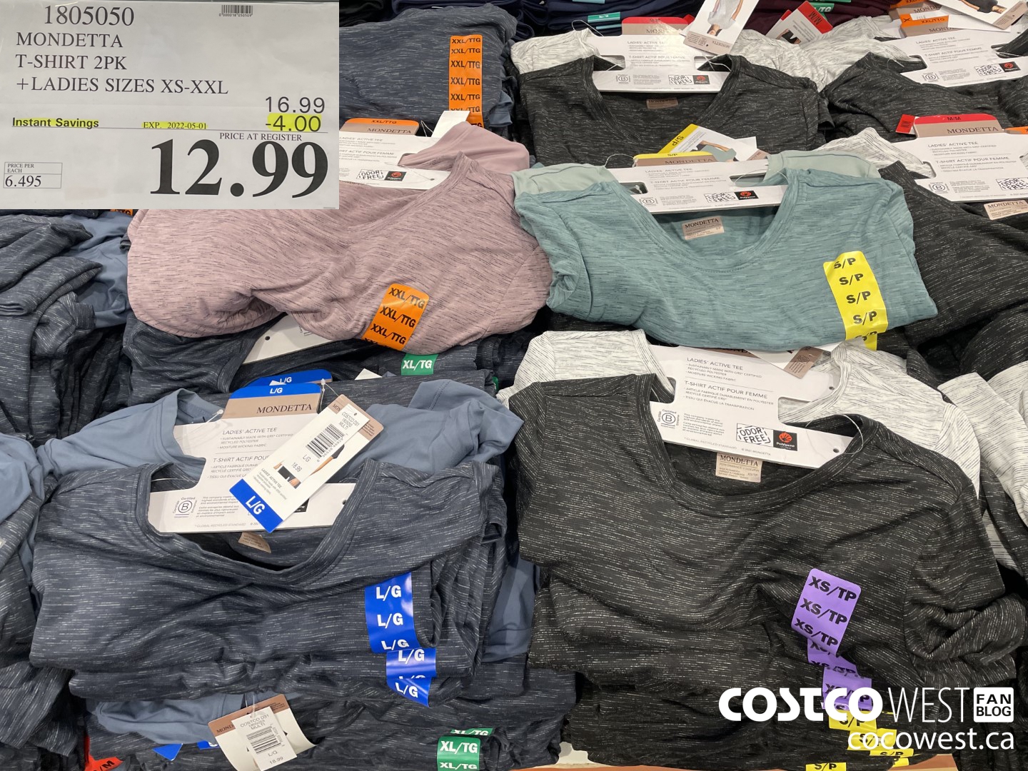 Costco has Mondetta Ladies' Collared Zip Front Tee Only $11.99! Availa