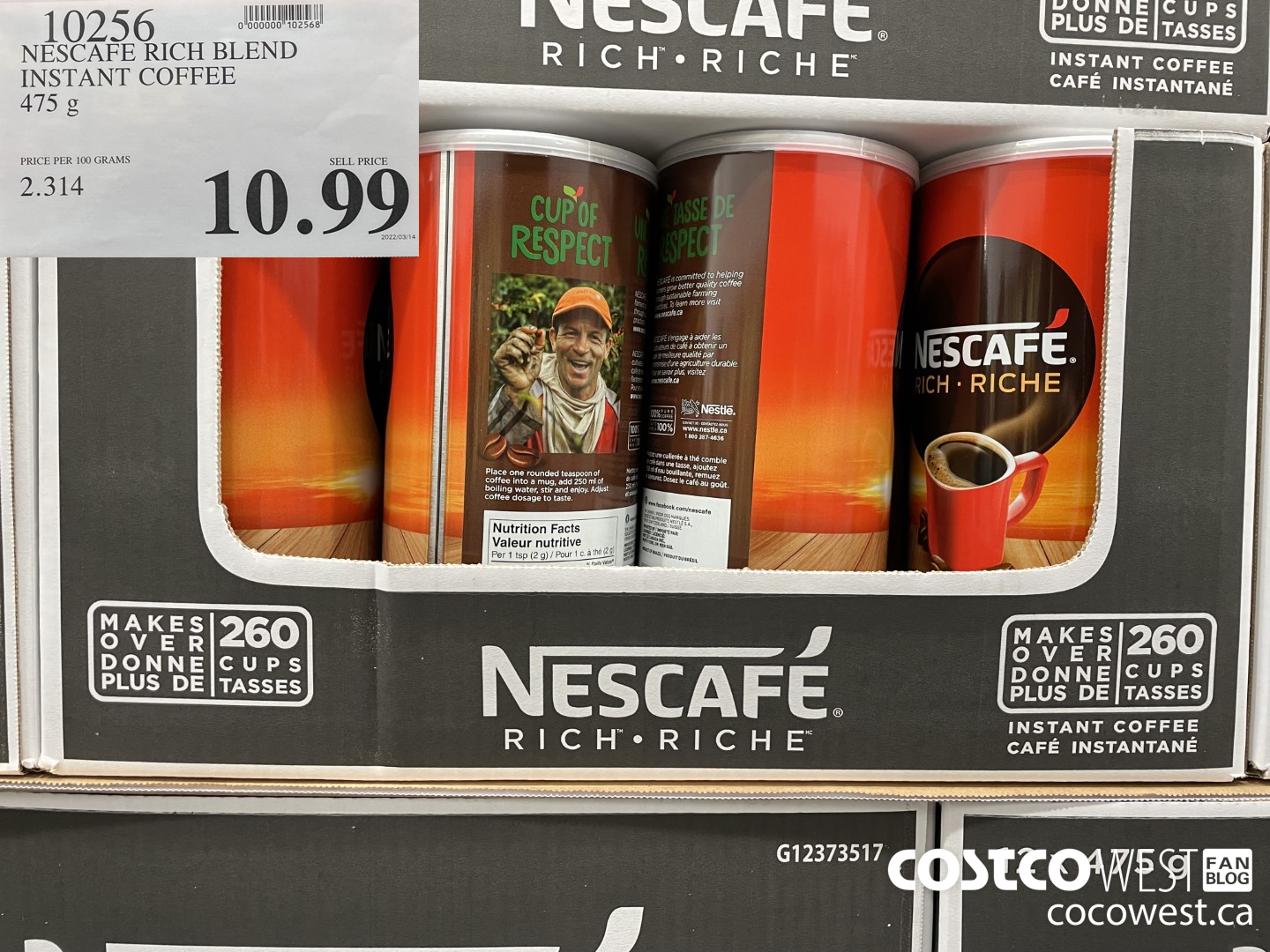 10256 NESCAFE RICH BLEND INSTANT COFFEE 475 g  $10.99