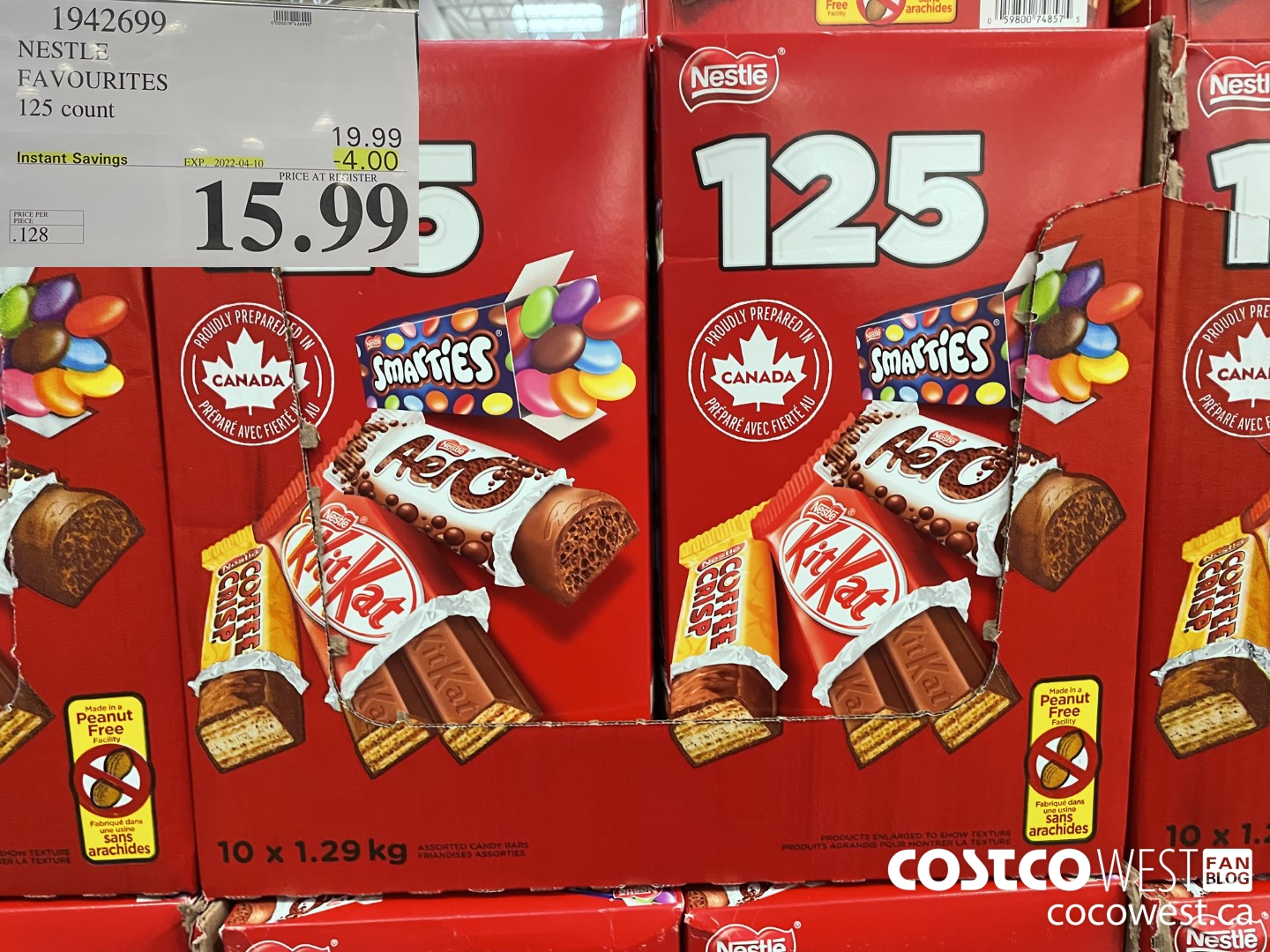 1942699 NESTLE FAVOURITES 125 count ($4.00 INSTANT SAVINGS EXPIRES ON 2022-04-10) $15.99