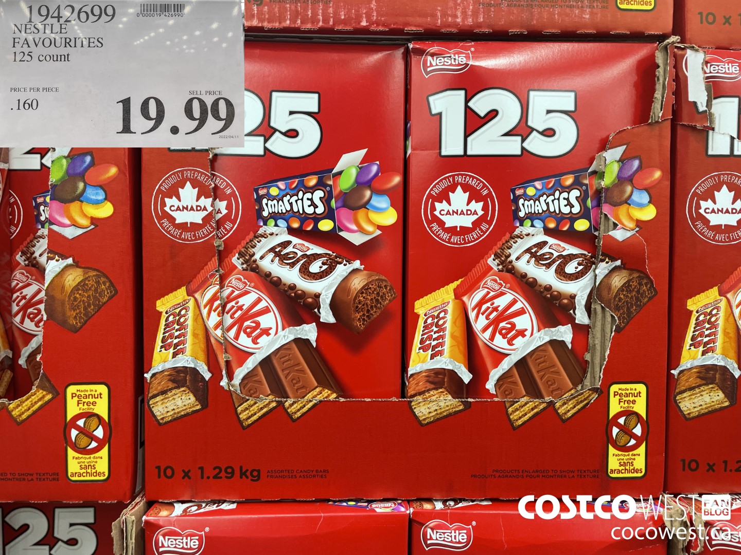 1942699 NESTLE FAVOURITES 125 count $19.99