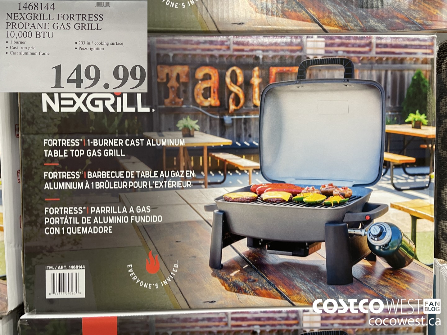 1468144 NEXGRILL FORTRESS PROPANE GAS GRILL 10,000 BTU $149.99