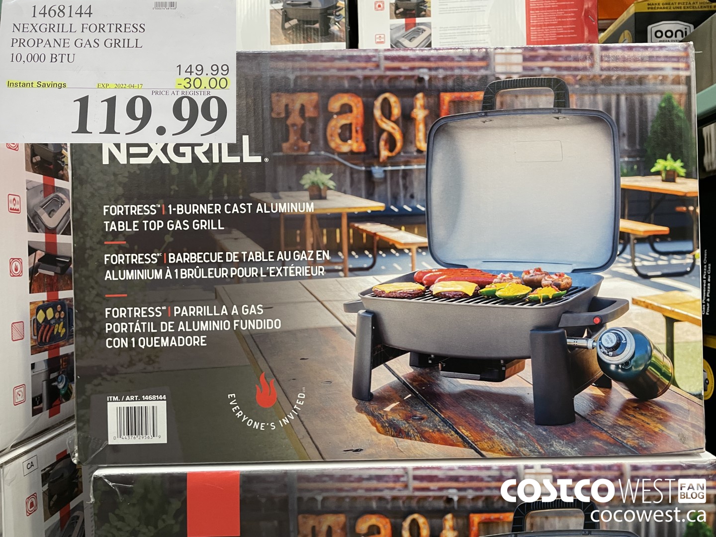1468144 NEXGRILL FORTRESS PROPANE GAS GRILL 10,000 BTU ($30.00 INSTANT SAVINGS EXPIRES ON 2022-04-17) $119.99