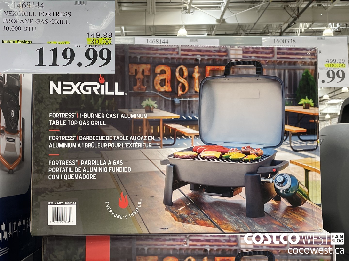 1468144 NEXGRILL FORTRESS PROPANE GAS GRILL 10,000 BTU ($30.00 INSTANT SAVINGS EXPIRES ON 2021-04-17) $119.99