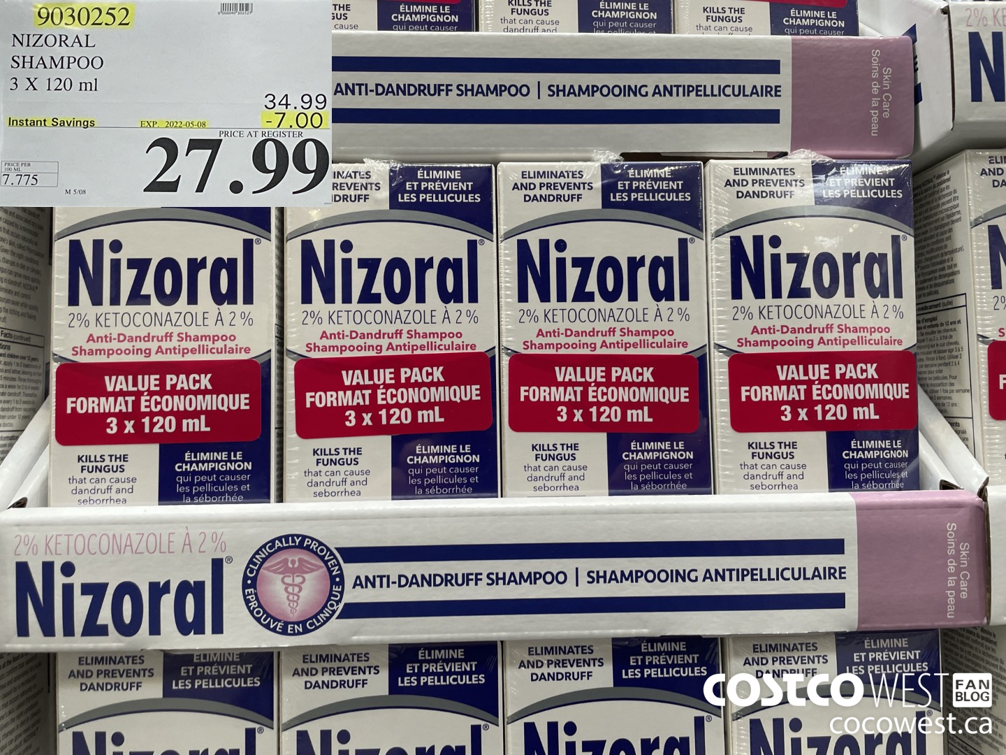 9030252 NIZORAL SHAMPOO 3 X 120 ml ($7.00 INSTANT SAVINGS EXPIRES ON 2022-05-08) $27.99