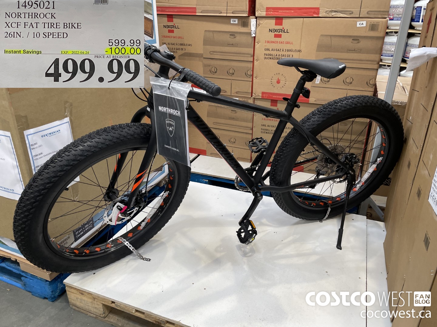 1495021 NORTHROCK XCF FAT TIRE BIKE 20IN. / 10 SPEED  ($100.00 INSTANT SAVINGS EXPIRES ON 2022-04-24) $499.99