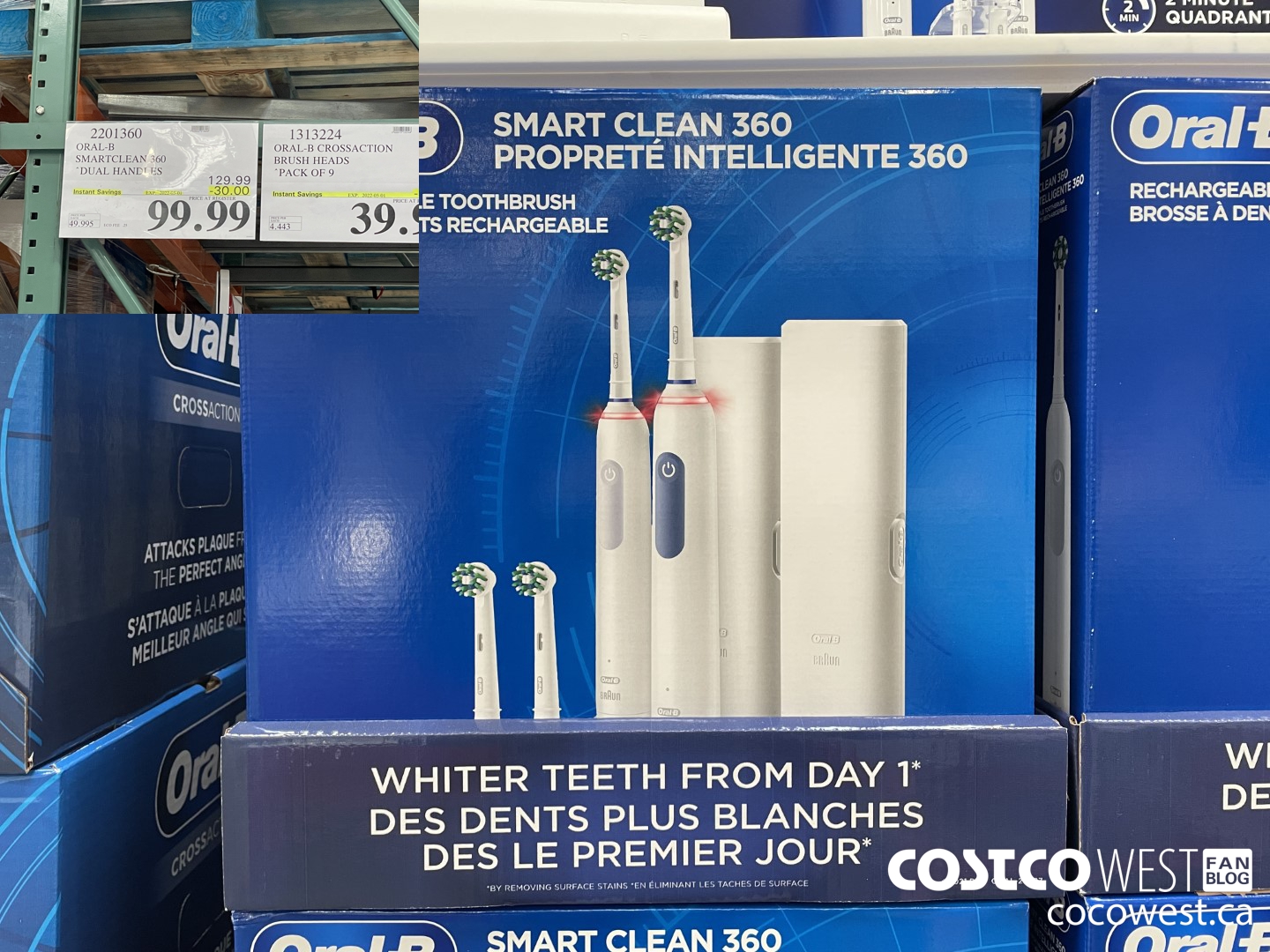 2201360 ORAL-B SMARTCLEAN 360 DUAL HANDLES ($30.00 INSTANT SAVINGS EXPIRES ON 2022-05-01) $99.99
