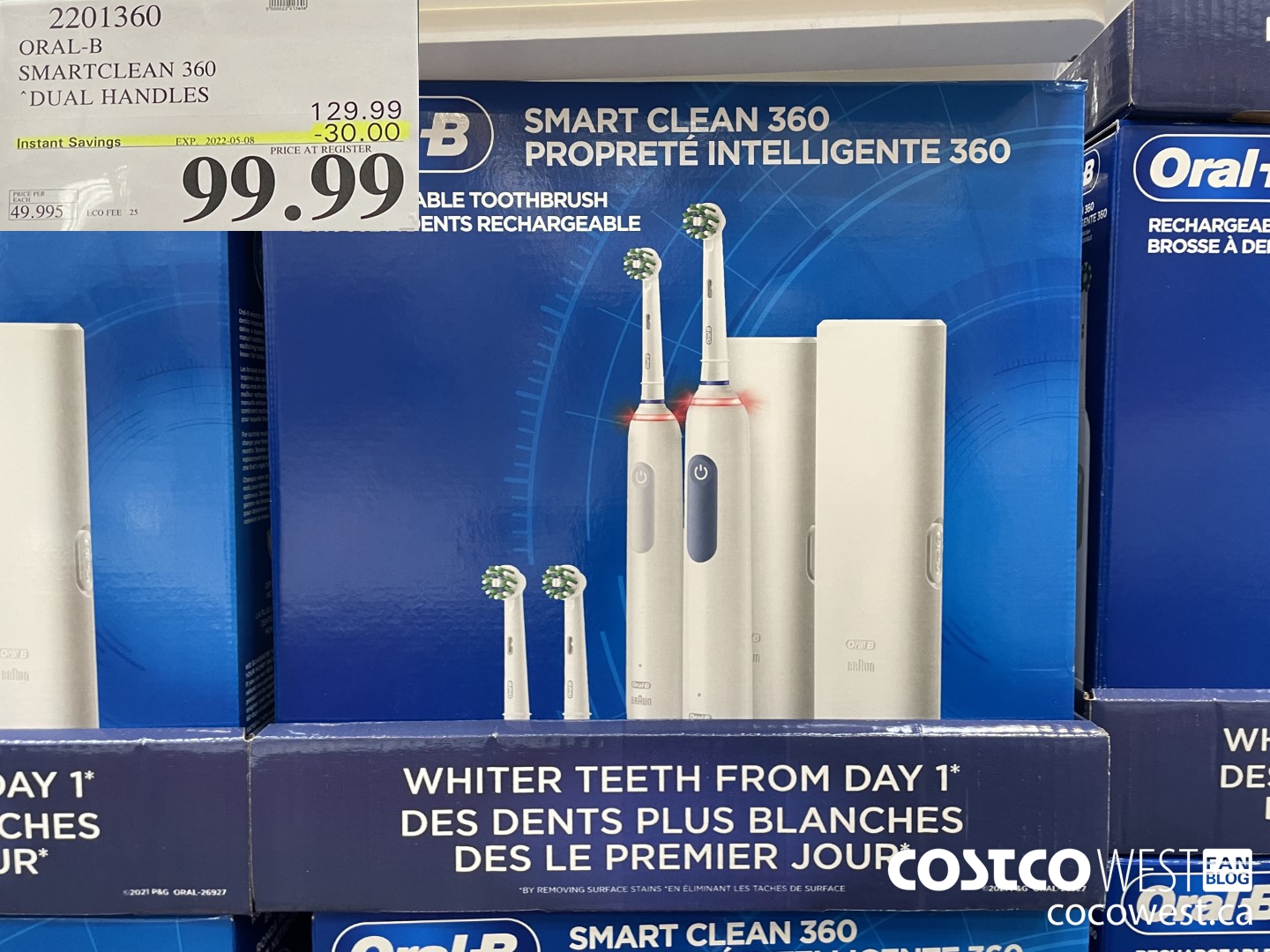 2201360 ORAL-B SMARTCLEAN 360 DUAL HANDLES ($30.00 INSTANT SAVINGS EXPIRES ON 2022-05-08) $99.99