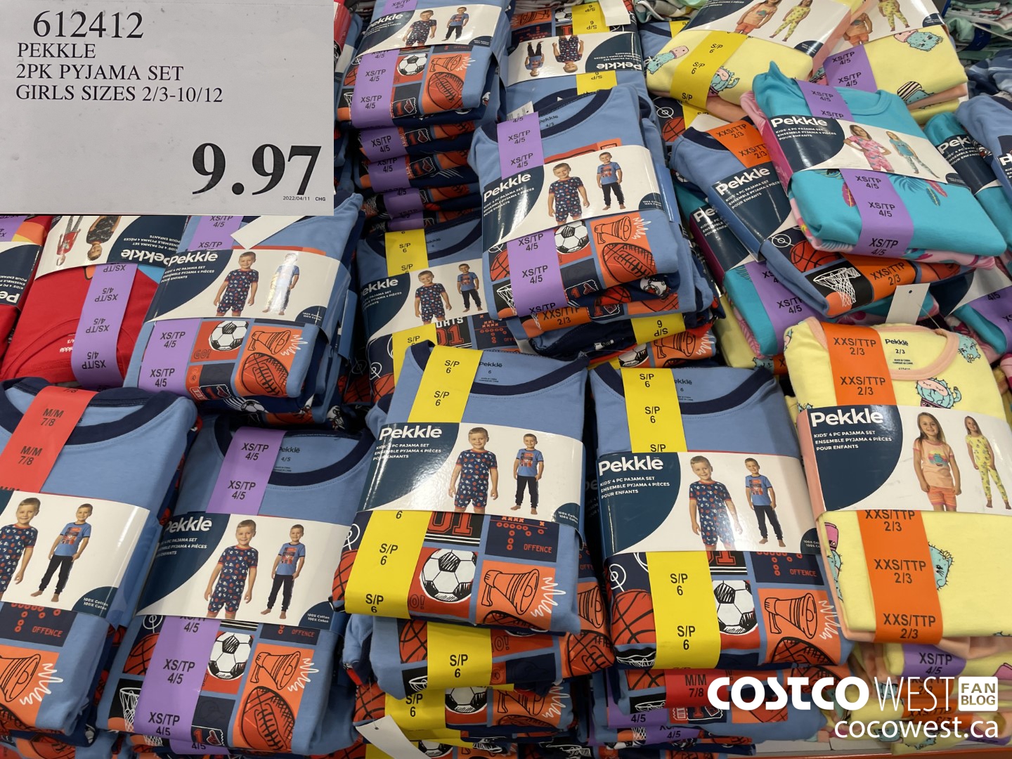 612412 PEKKLE 2PK PYJAMA SET GIRLS SIZES 2/3-10/12 $9.97