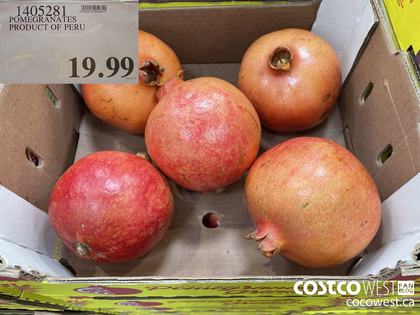 1405281 POMEGRANATES PRODUCT OF PERU $19.99