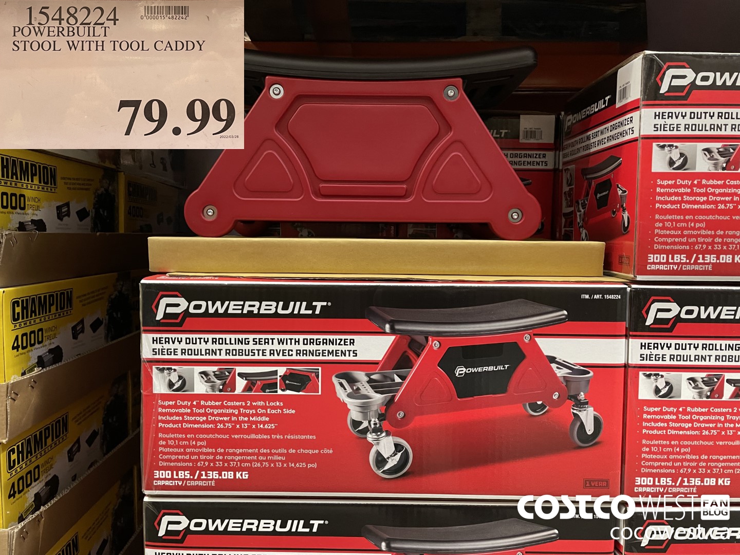 1548224 POWERBUILT STOOL WITH TOOL CADDY  $79.99