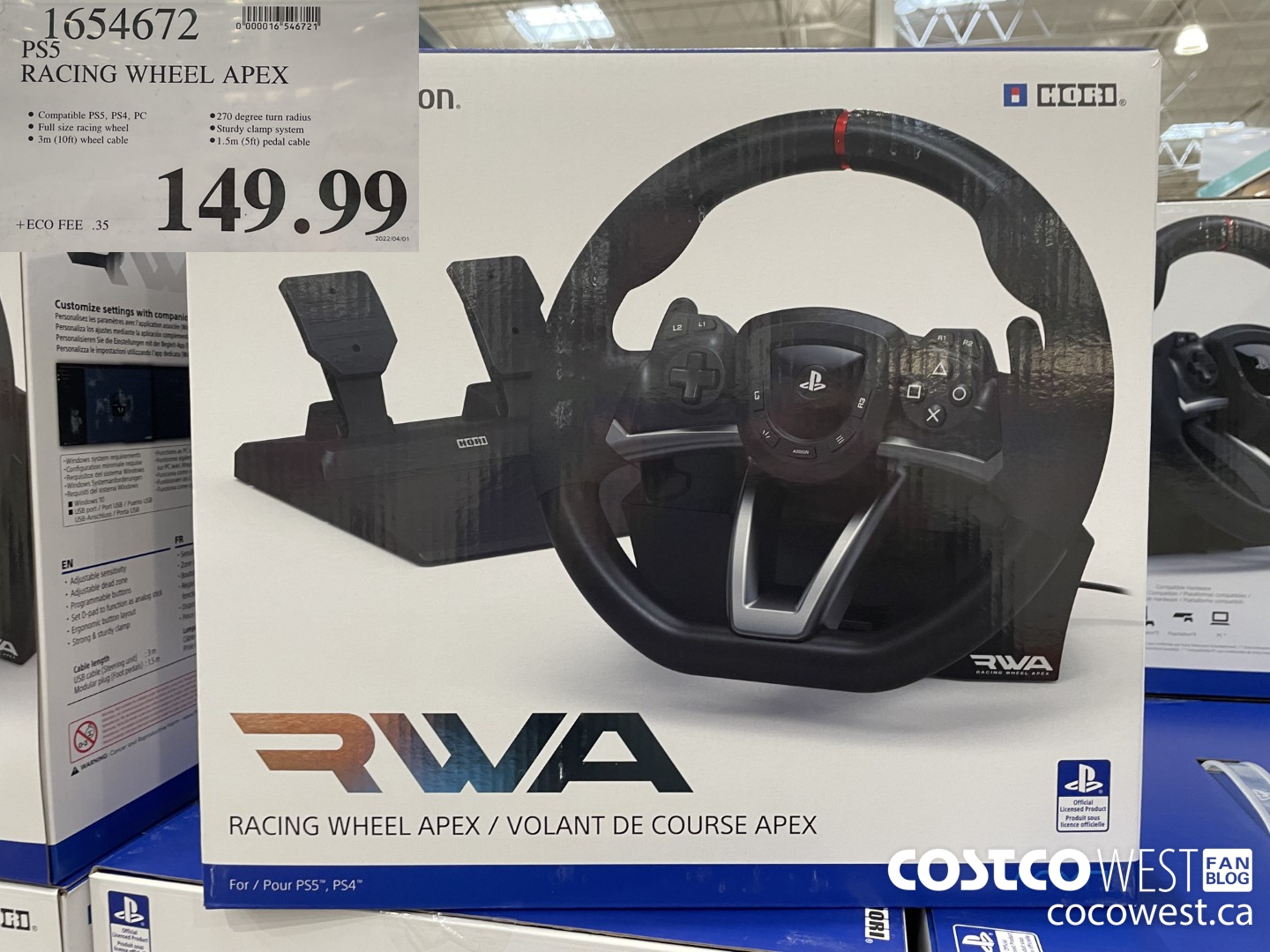 1654672 PS5 RACING WHEEL APEX $149.99