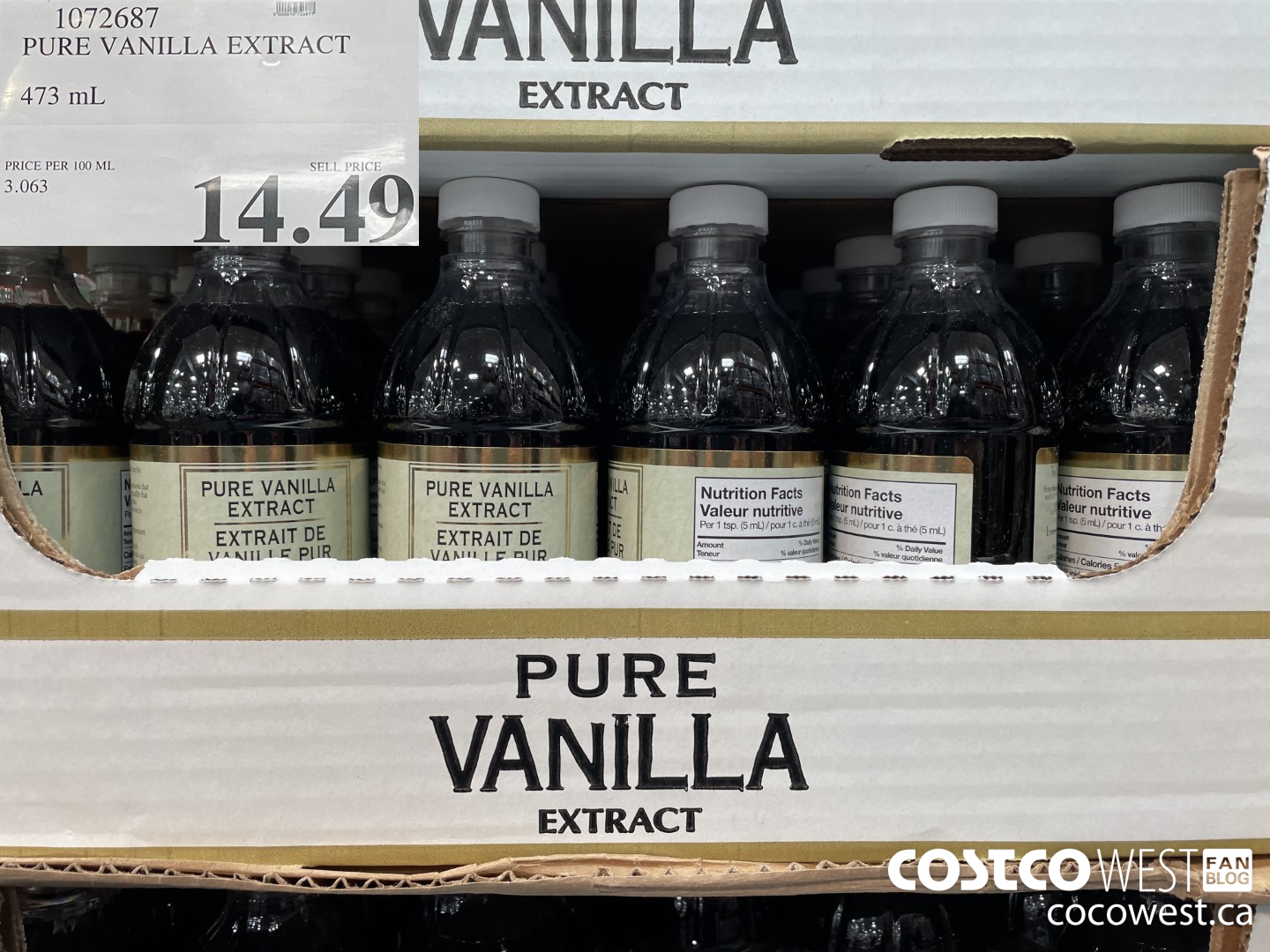 1072687 PURE VANILLA EXTRACT 473 mL $14.49