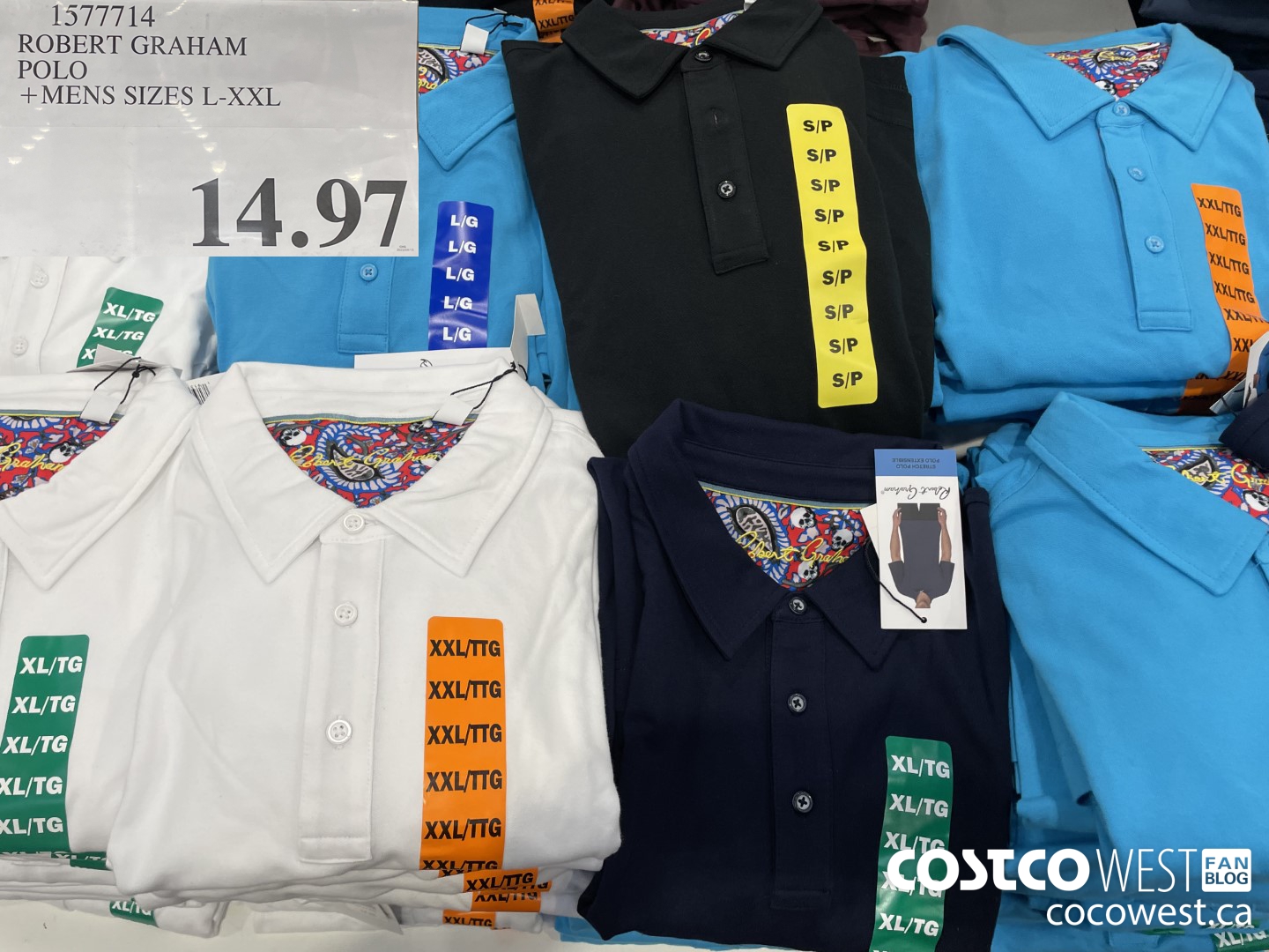 1577714 ROBERT GRAHAM POLO MENS SIZES L-XXL $14.97