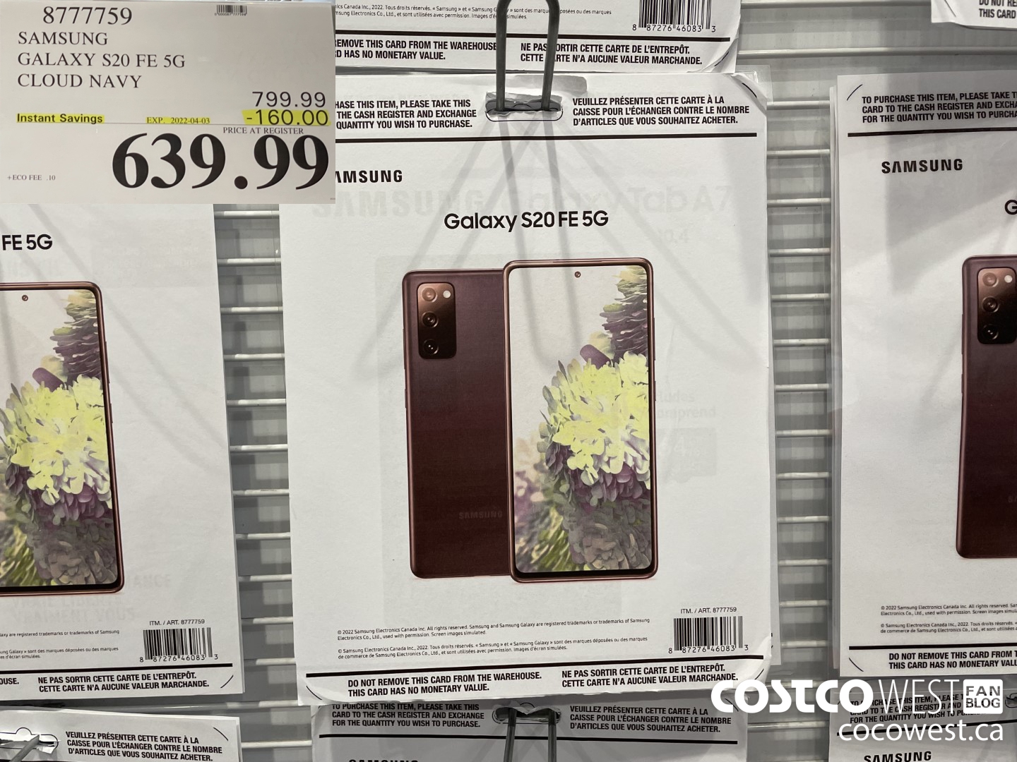 8777759 SAMSUNG GALAXY S20 FE 5G CLOUD NAVY  ($160.00 INSTANT SAVINGS EXPIRES ON 2022-04-03) $639.99
