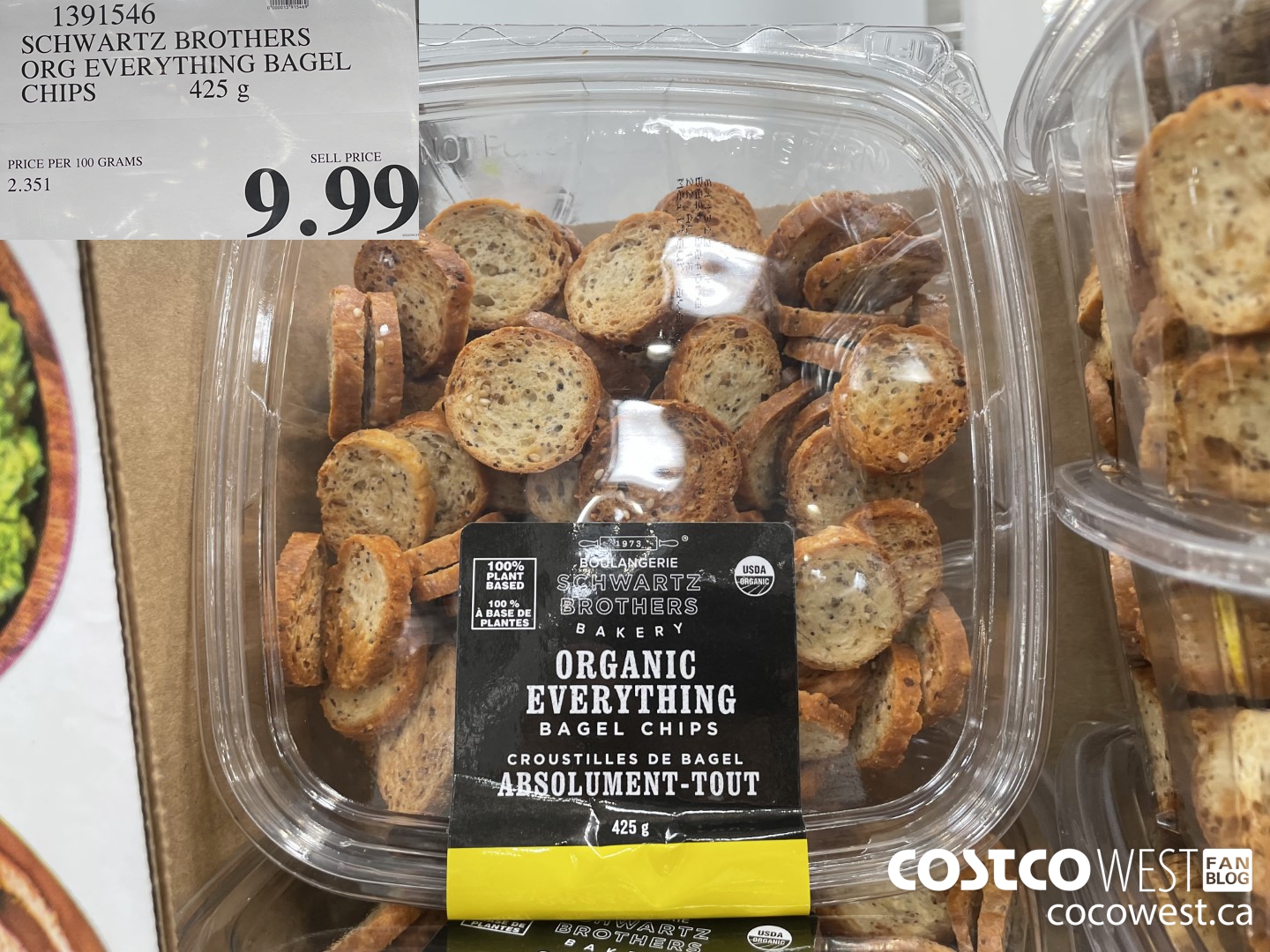 1391546 SCHWARTZ BROTHERS ORG EVERYTHING BAGEL CHIPS 425 G $9.99