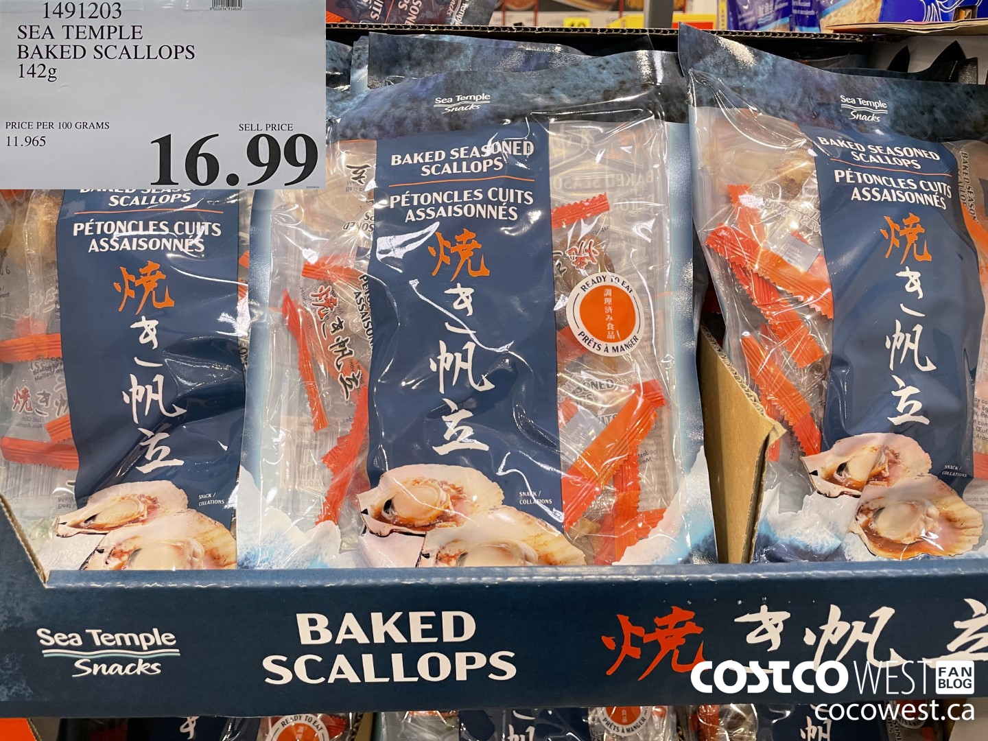1491203 SEA TEMPLE BAKED SCALLOPS 142G $16.99