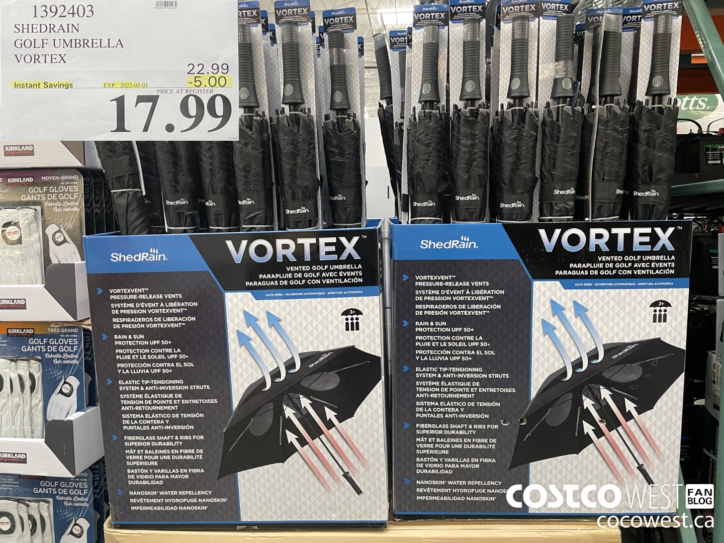 1392403 SHEDRAIN GOLF UMBRELLA VORTEX ($5.00 INSTANT SAVINGS EXPIRES ON 2022-05-01) $17.99