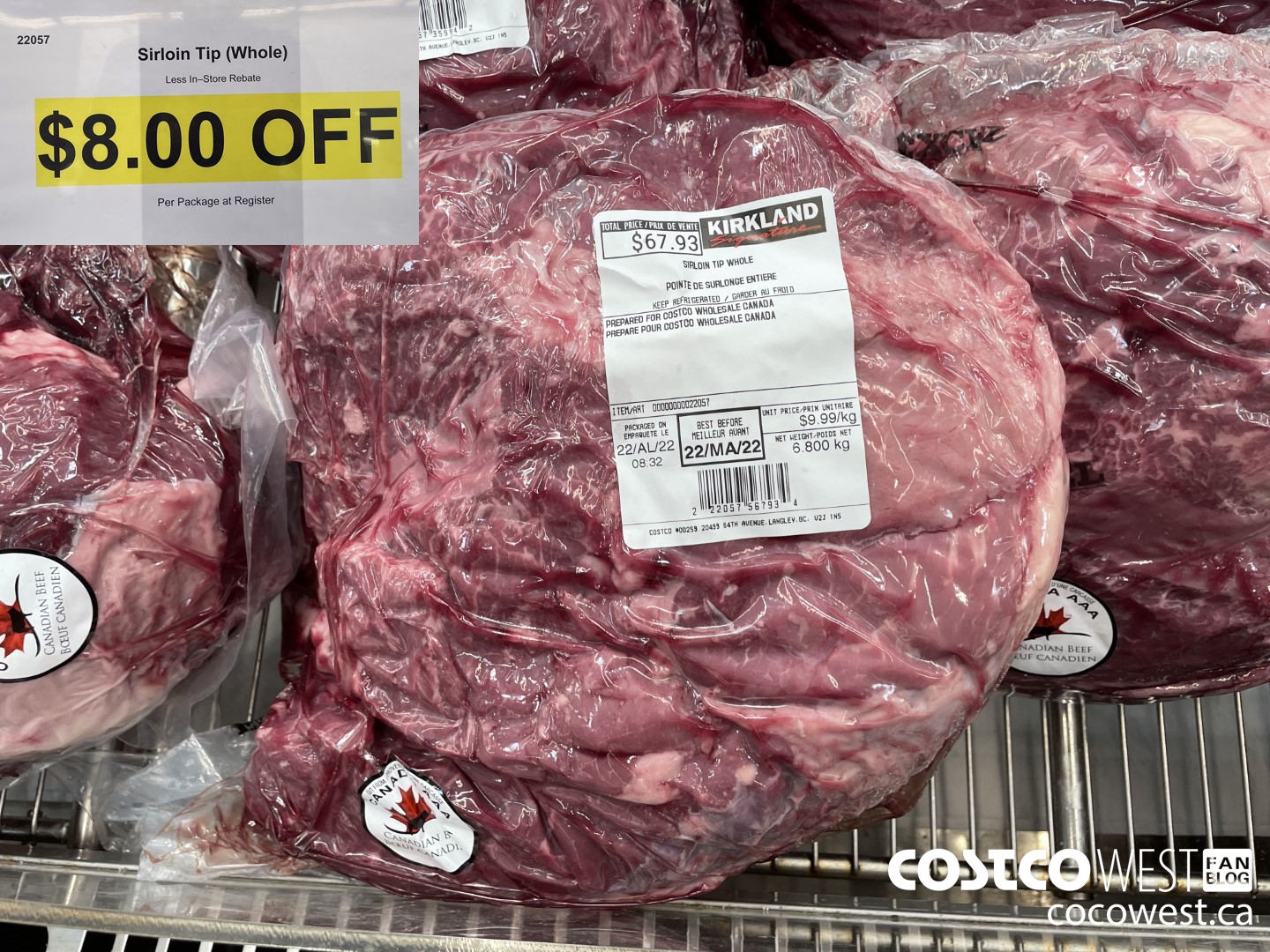 22057 SIRLOIN TIP WHOLE ($8.00 INSTANT SAVINGS)