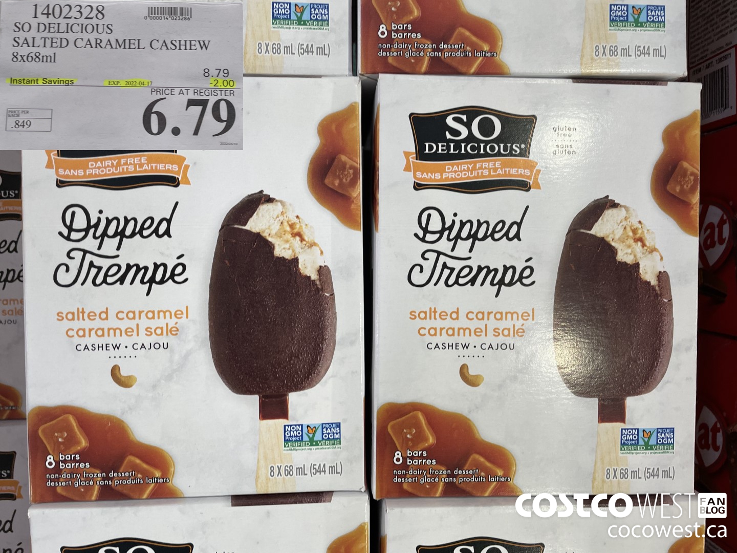 1402328 SO DELICIOUS SALTED CARAMEL CASHEW 8x68ml ($2.00 INSTANT SAVINGS EXPIRES ON 2022-04-17) $6.79