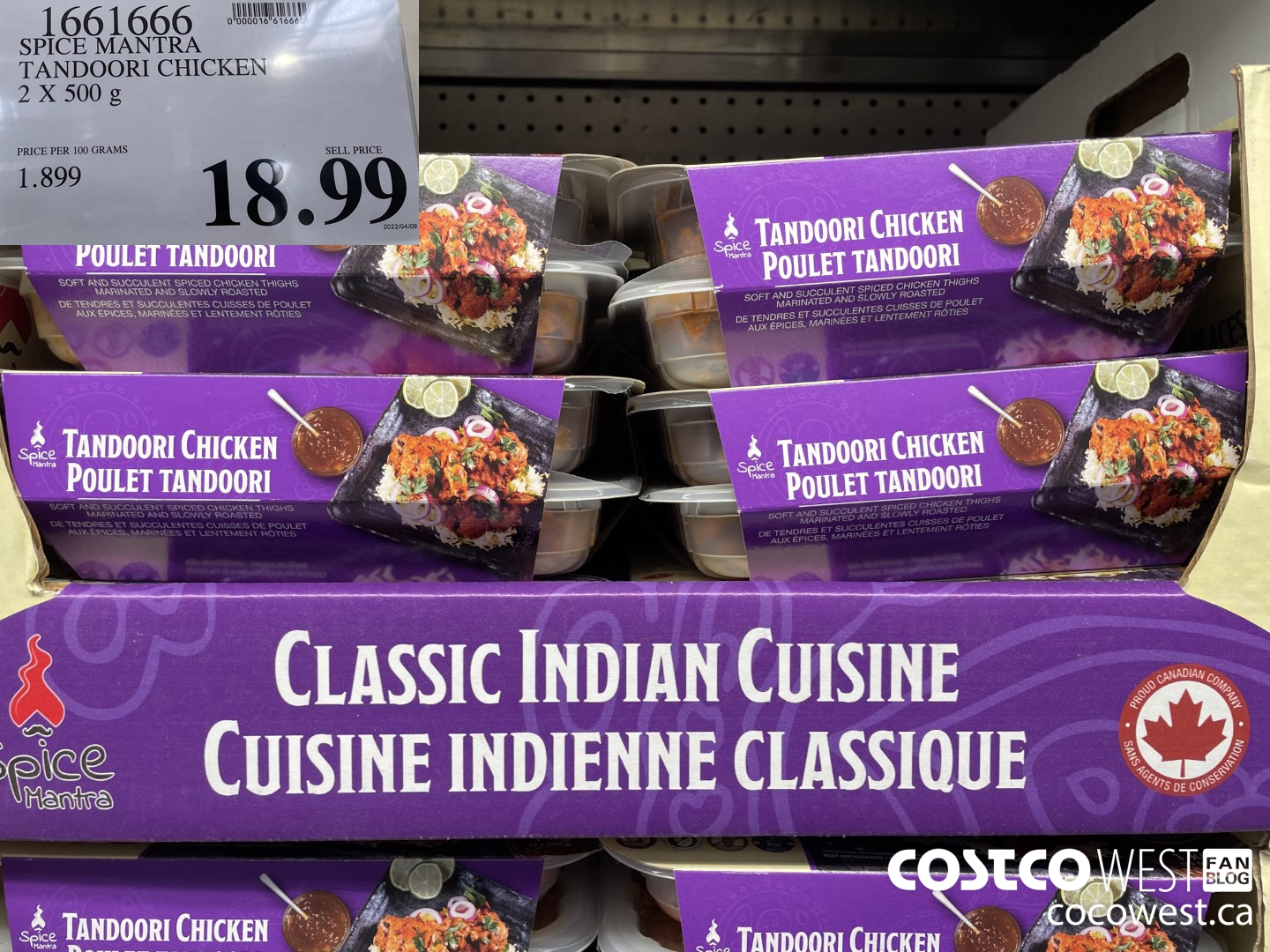 1661666 SPICE MANTRA TANDOORI CHICKEN 2 X 500 g $18.99