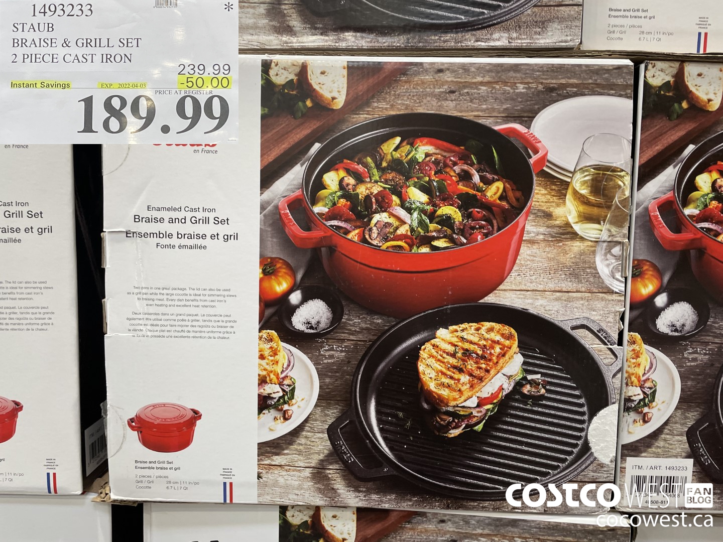 1493233 STAUB BRAISE & GRILL SET 2 PIECE CAST IRON ($50.00 INSTANT SAVINGS EXPIRES ON 2022-04-03) $189.99