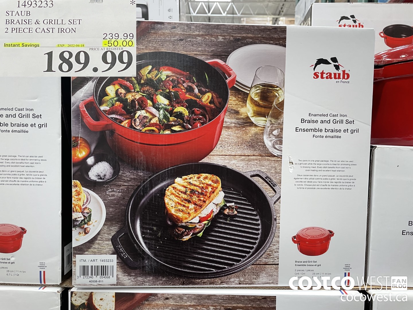 1493233 STAUB BRAISE & GRILL SET 2 PIECE CAST IRON ($50.00 INSTANT SAVINGS EXPIRES ON 2022-04-18) $189.99
