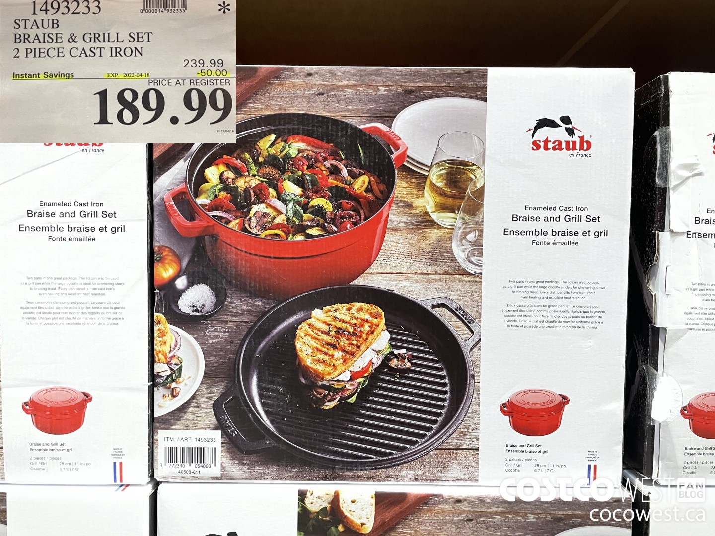 1493233 STAUB BRAISE & GRILL SET 2 PIECE CAST IRON ($50.00 INSTANT SAVINGS EXPIRES ON 2022-04-18) $189.99