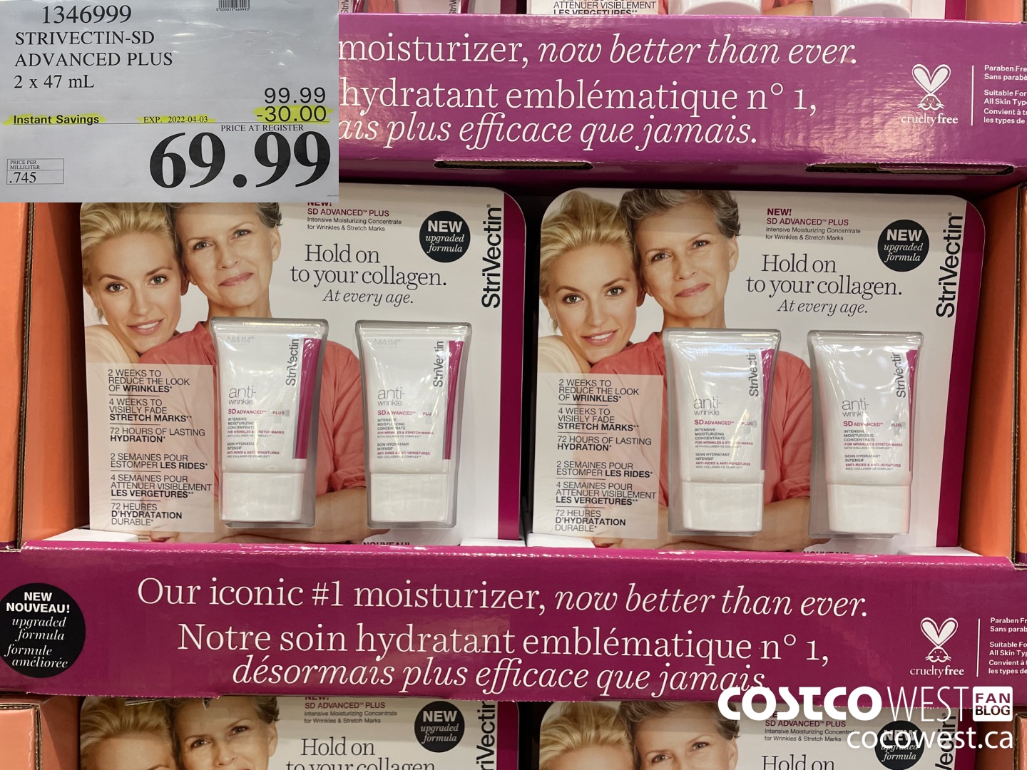 1346999 STRIVECTIN-SD ADVANCED PLUS 2 X 47 ML ($30.00 INSTANT SAVINGS EXPIRES ON 2022-04-03) $69.99