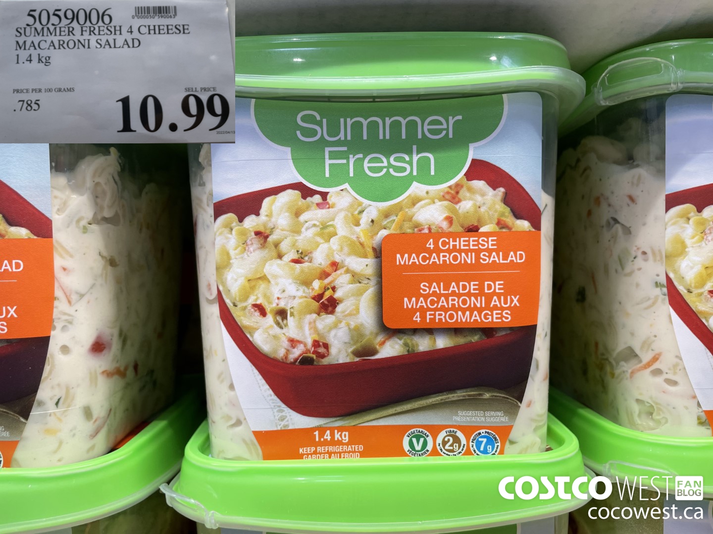 5059006 SUMMER FRESH 4 CHEESE MACARONI SALAD 1.4KG $10.99