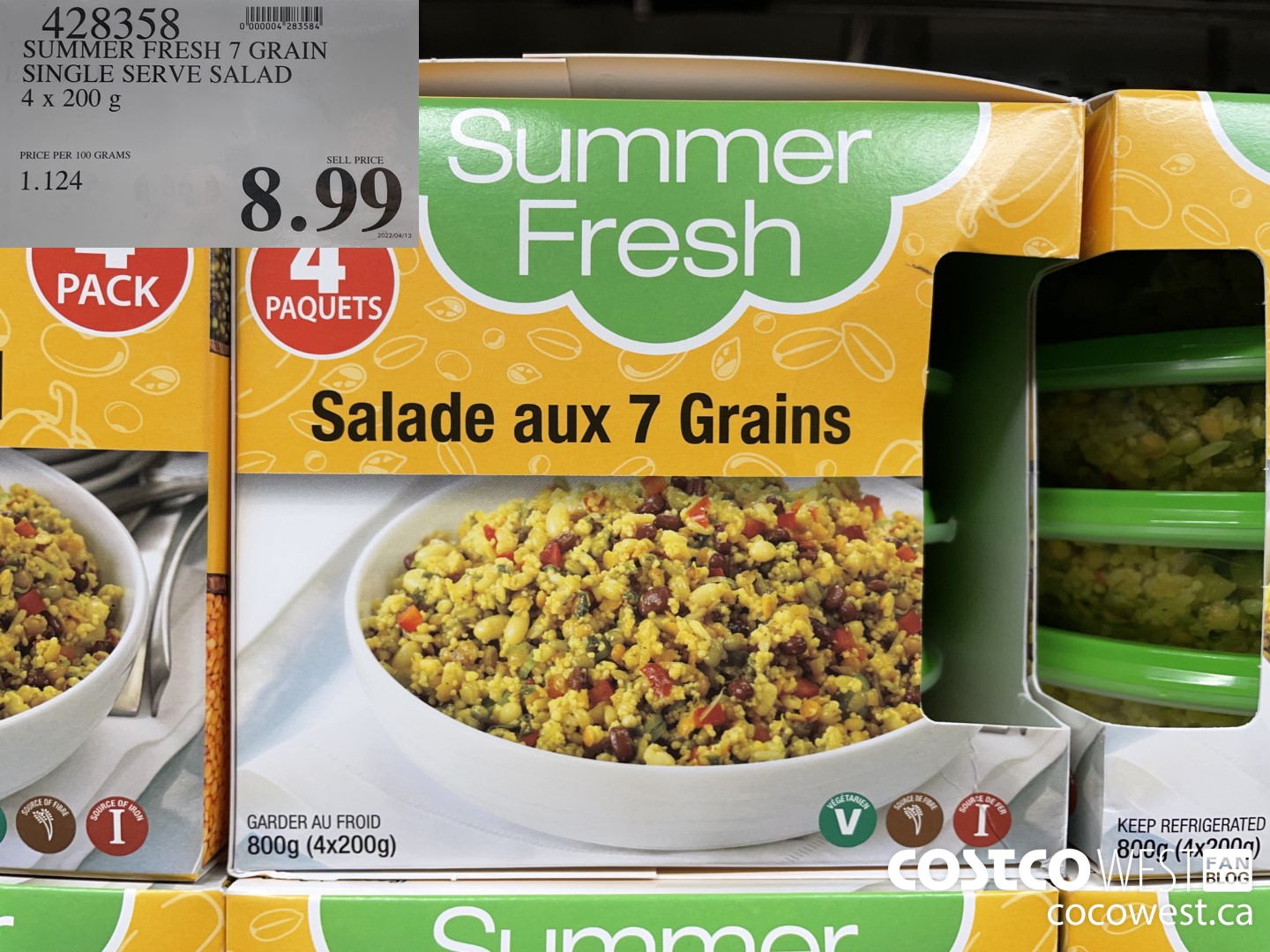 428358 SUMMER FRESH 7 GRAIN SINGLE SERVE SALAD 4 x 200 g $8.99