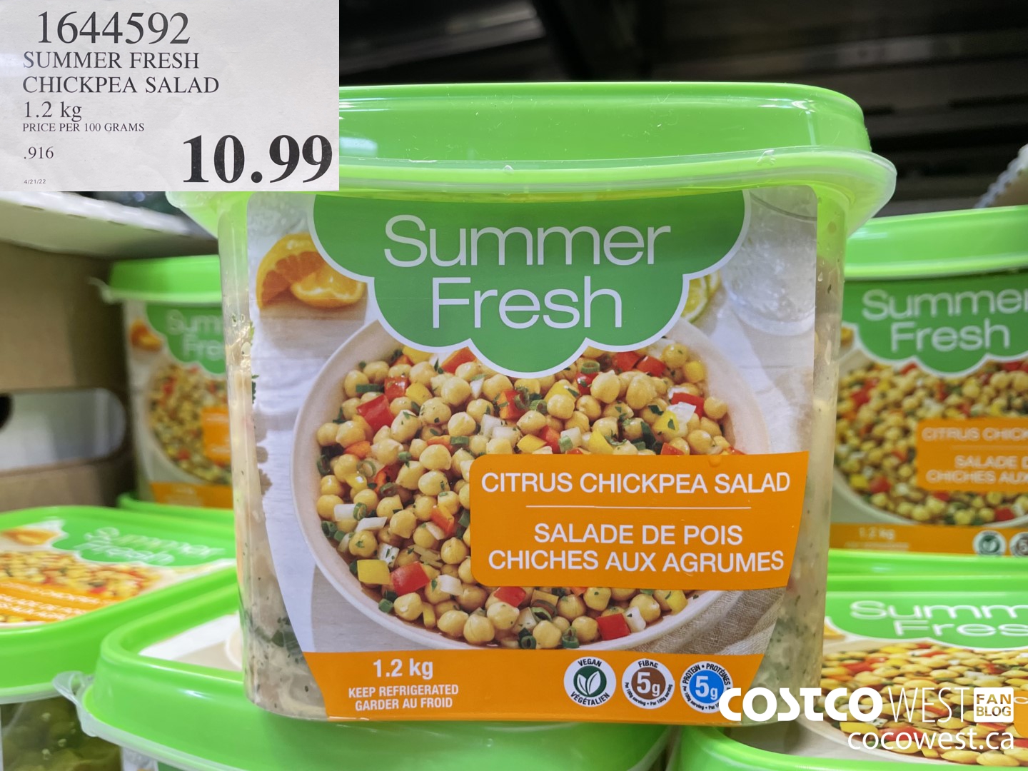 1644592 SUMMER FRESH CHICKPEA SALAD 1.2. kg  $10.99