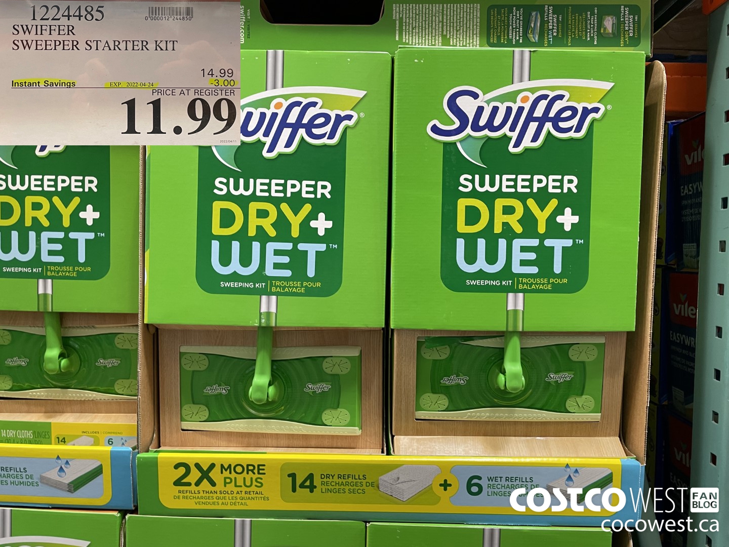 1224485 SWIFFER SWEEPER STARTER KIT ($3.00 INSTANT SAVINGS EXPIRES ON 2022-04-24) $11.99