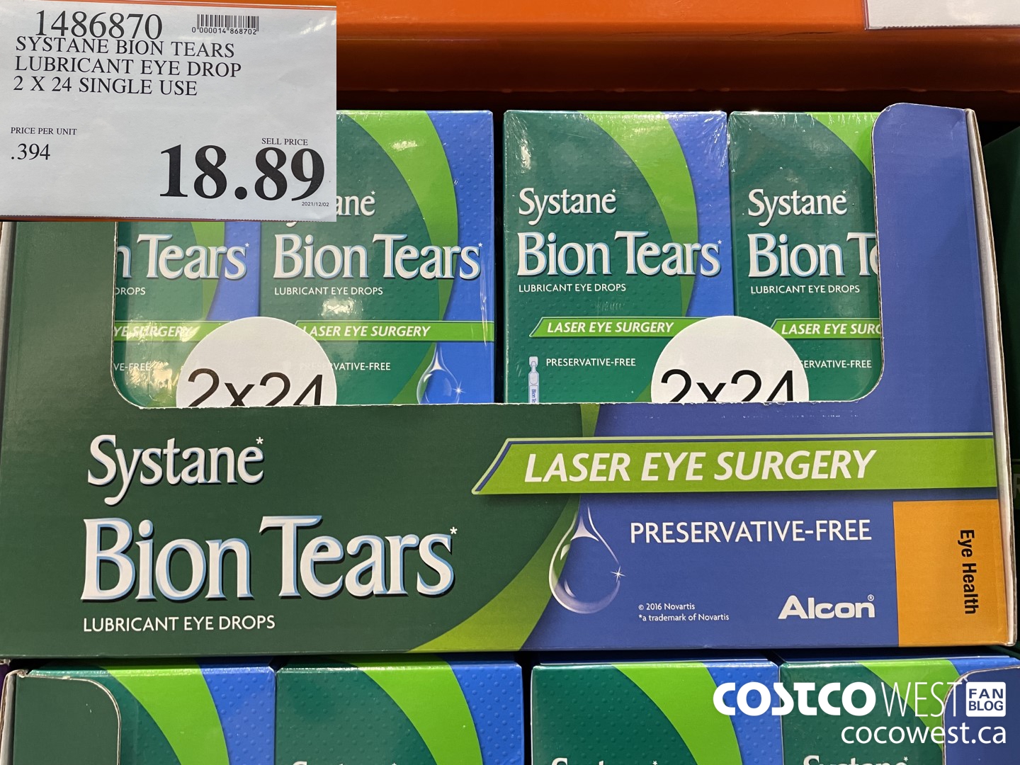 1486870 SYSTANE BION TEARS LUBRICANT EYE DROP 2 X 24 SINGLE USE $18.89