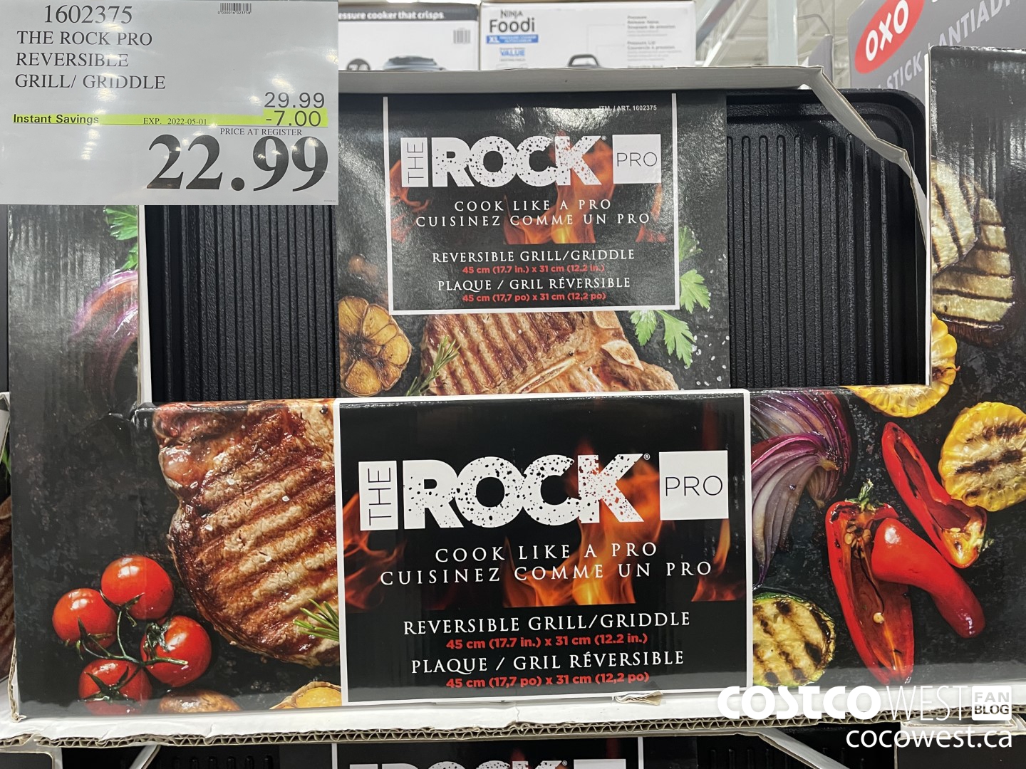 The Rock Pro Reversible Grill Griddle 17.7 x 4.00 x 12.2