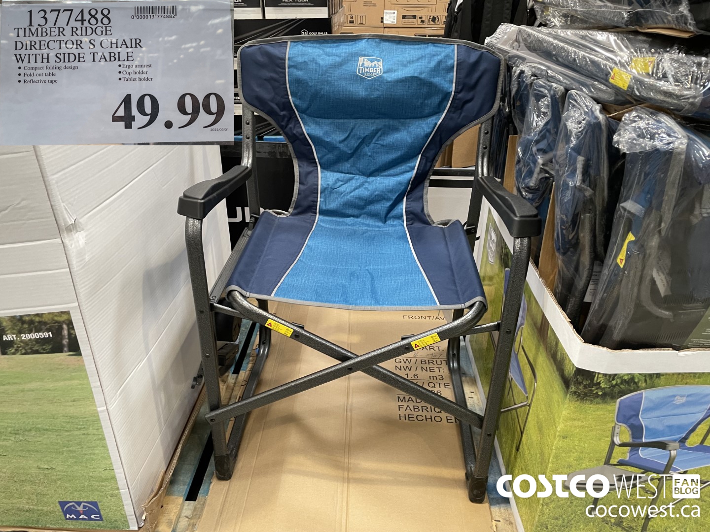 Costco 2022 Spring Superpost The Entire Seasonal Section BBQ Garden   TIMBER RIDGE DIRECTORS CHAIR WITH SIDE TABLE 20220411 85822 