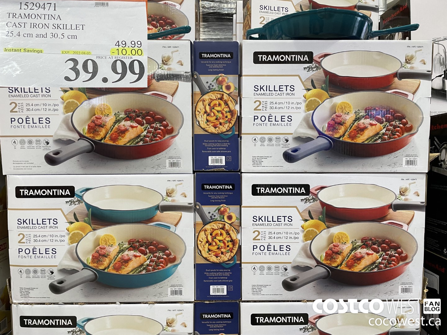 1529471 TRAMONTINA CAST IRON SKILLET 25.4, cm and 30.5 cm ($10.00 INSTANT SAVINGS EXPIRES ON 2022-04-03) $39.99